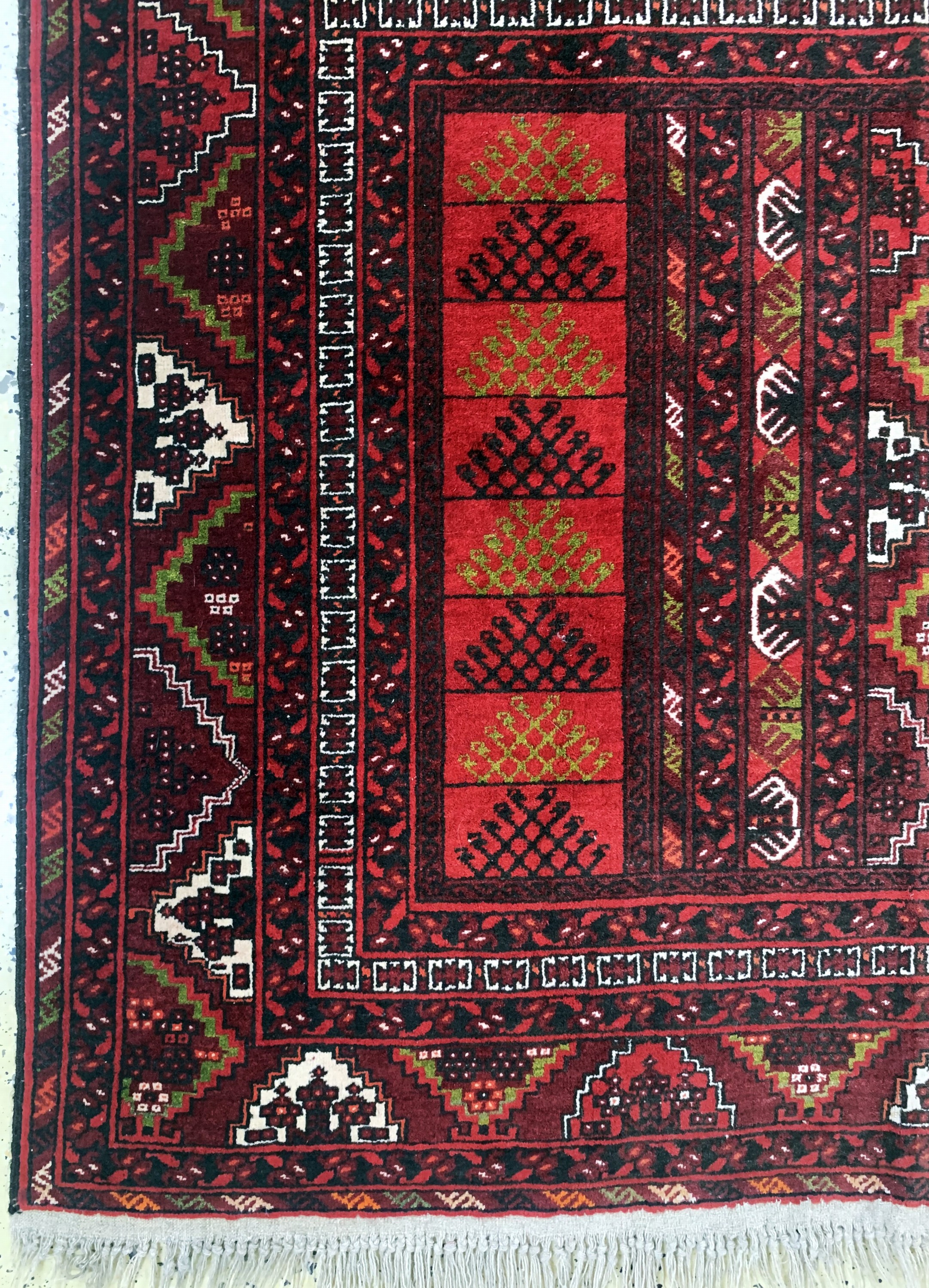 Detail b: Ersari Engsi, Afghanistan, Mitte 20.Jhd, Wolle auf Wolle, ca. 250 x 168 cm, EHZ: 2