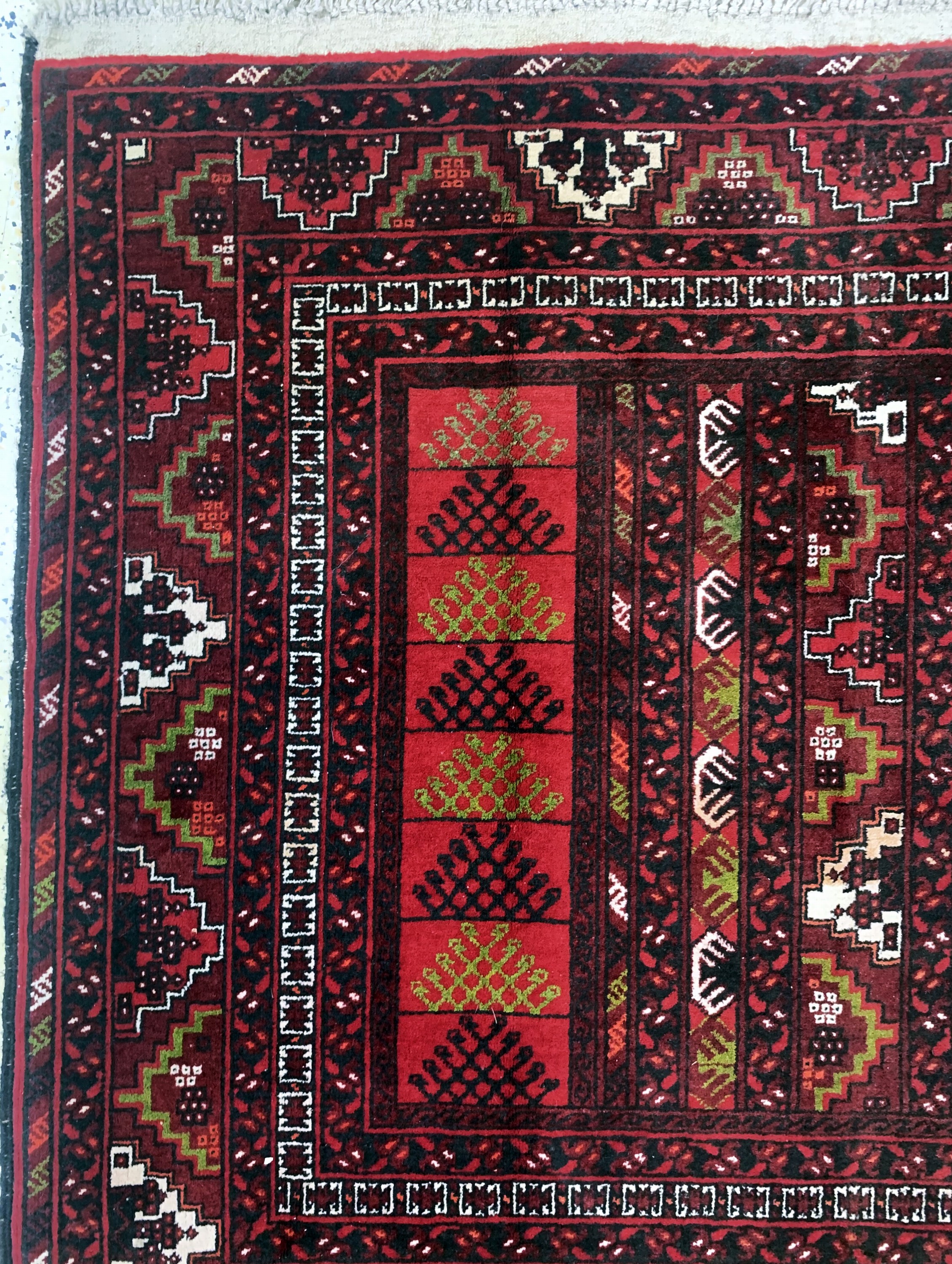 Detail c: Ersari Engsi, Afghanistan, Mitte 20.Jhd, Wolle auf Wolle, ca. 250 x 168 cm, EHZ: 2