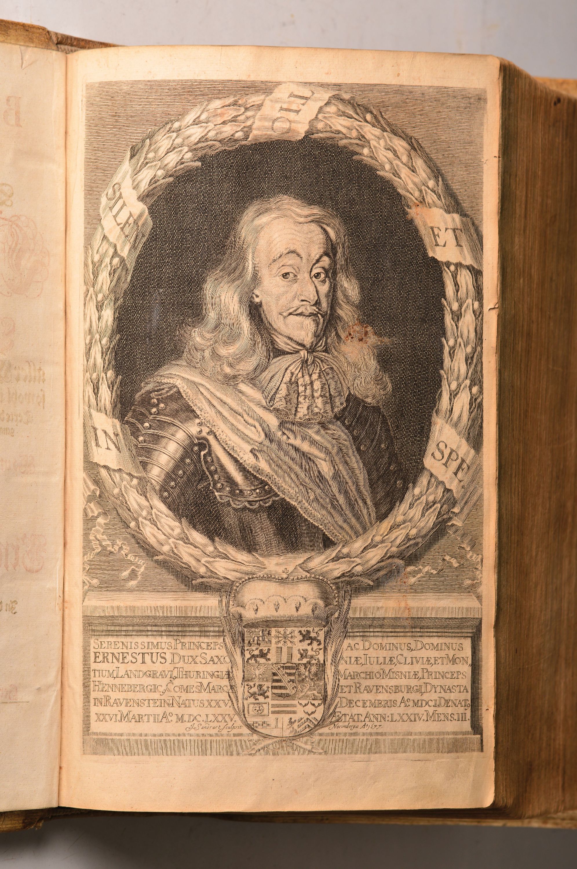 Detail b: Friedrich Lankisch (erwähnt 1617-1630): Deutsche, Hebräische und Griechische Concordantz-Bibel, Leipzig/Frankfurt, Lanckische Erben, 1688, 2°, ...