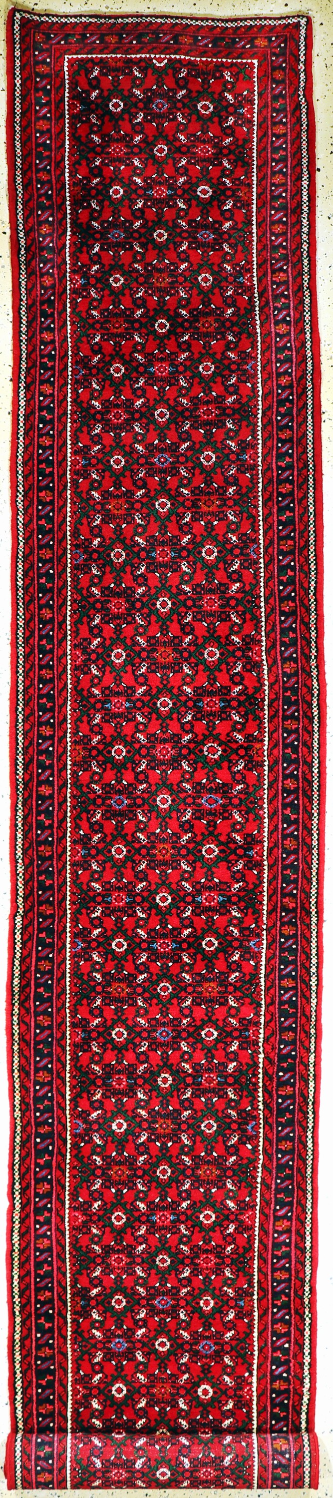 Hosseinabad, Persien, Ende 20.Jhd, Wolle auf Baumwolle, ca. 514 x 87 cm, nahezu neuwertig.