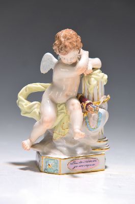 Image 26957419 - Devisenkind/Porzellanfigur, Meissen 1880/90, leicht rest., H. ca. 12 cm