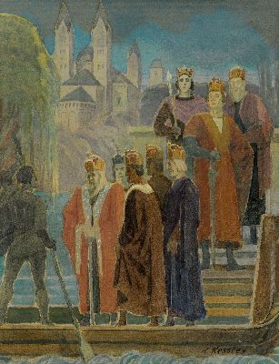 Image 26957686 - Adolf Kessler, 1890 Godramstein - 1974 Landau, "Der Fährmann und die ...