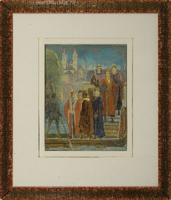 26957686k - Adolf Kessler, 1890 Godramstein - 1974 Landau, "Der Fährmann und die ...