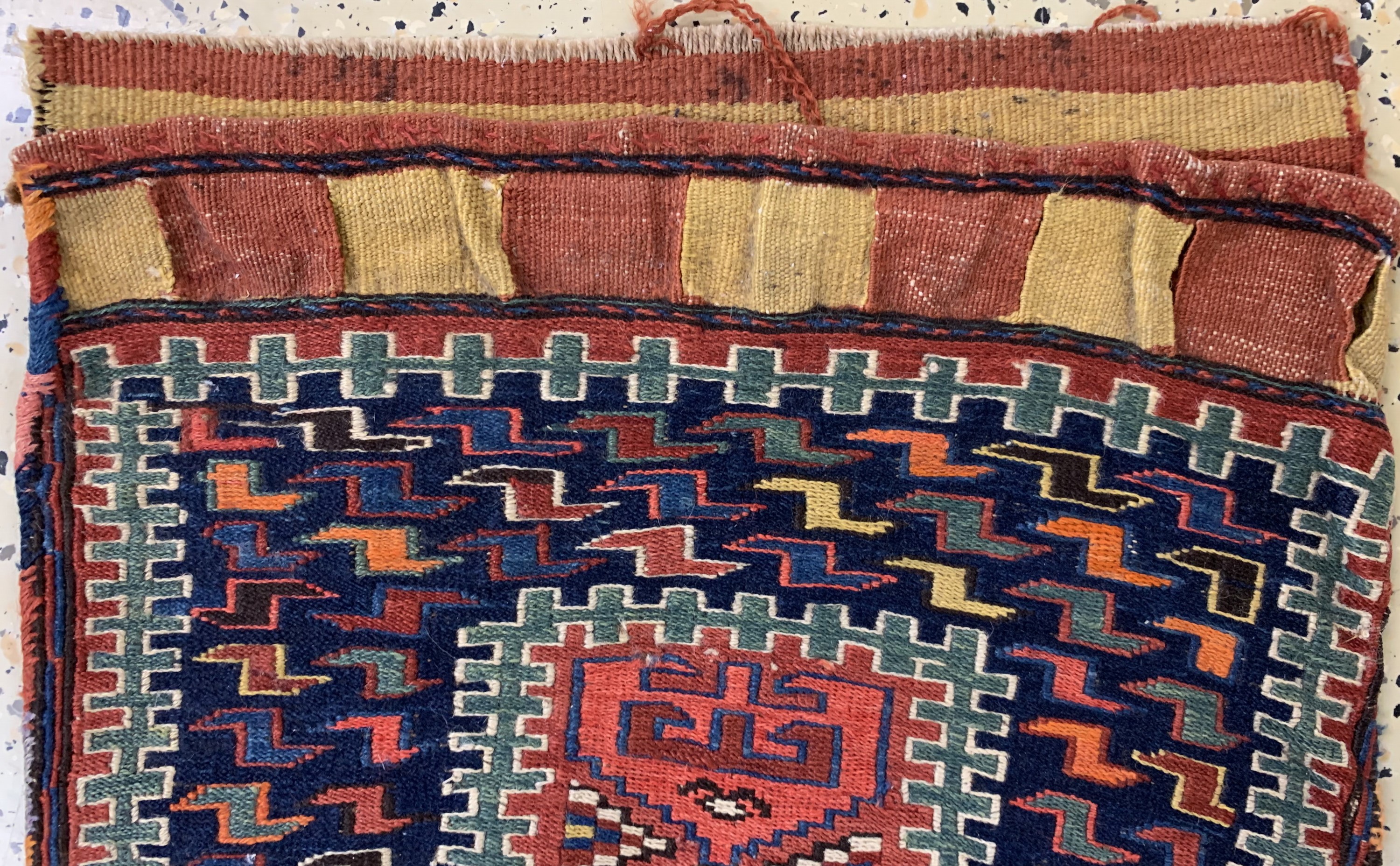 Detail a: Shahsawan Sumakh-Tasche, Persien, um 1900, Wolle auf Wolle, ca. 60 x 50 cm, EHZ: 2
