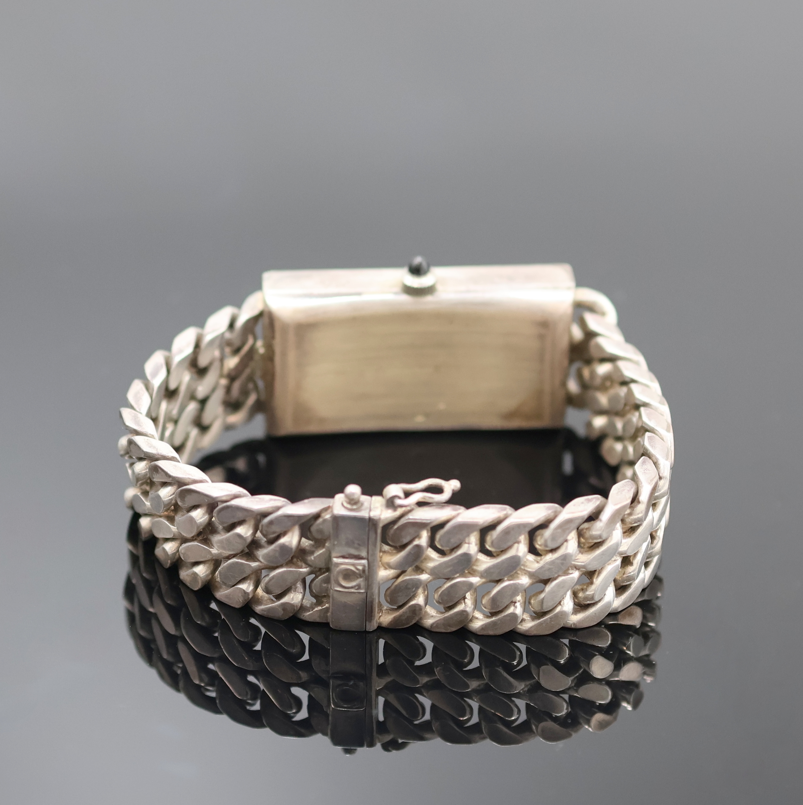 Detail b: OMEGA De Ville Armbanduhr aus der Serie "Jeux d´ Argent" Referenz 8269, Handaufzug, Schweiz um 1972, 2-teil., massives 925er Silbergeh. ...