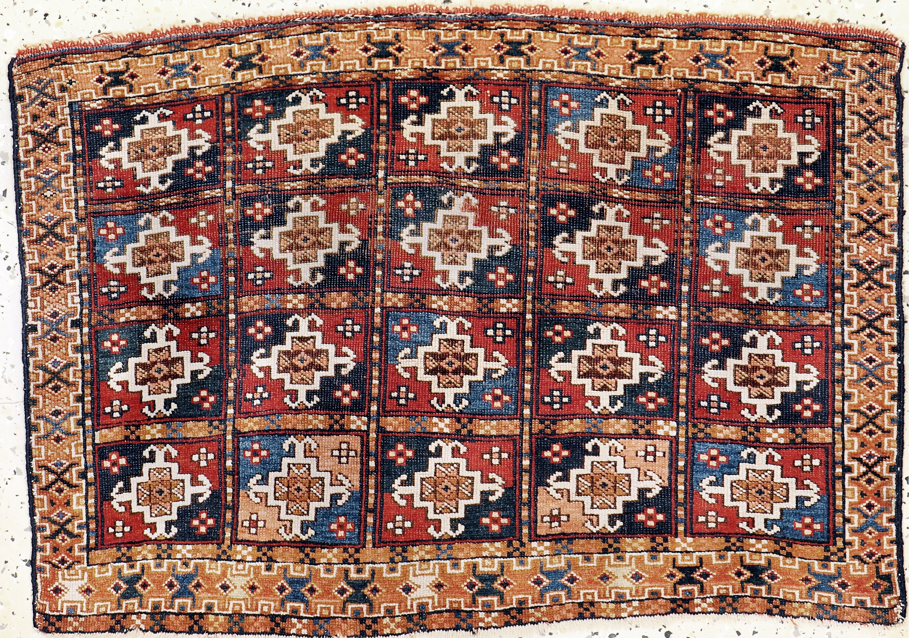 Taschenfront antik, Turkmenistan, 19.Jhd, Wolle auf Wolle, ca. 82 x 57 cm, EHZ: 3
