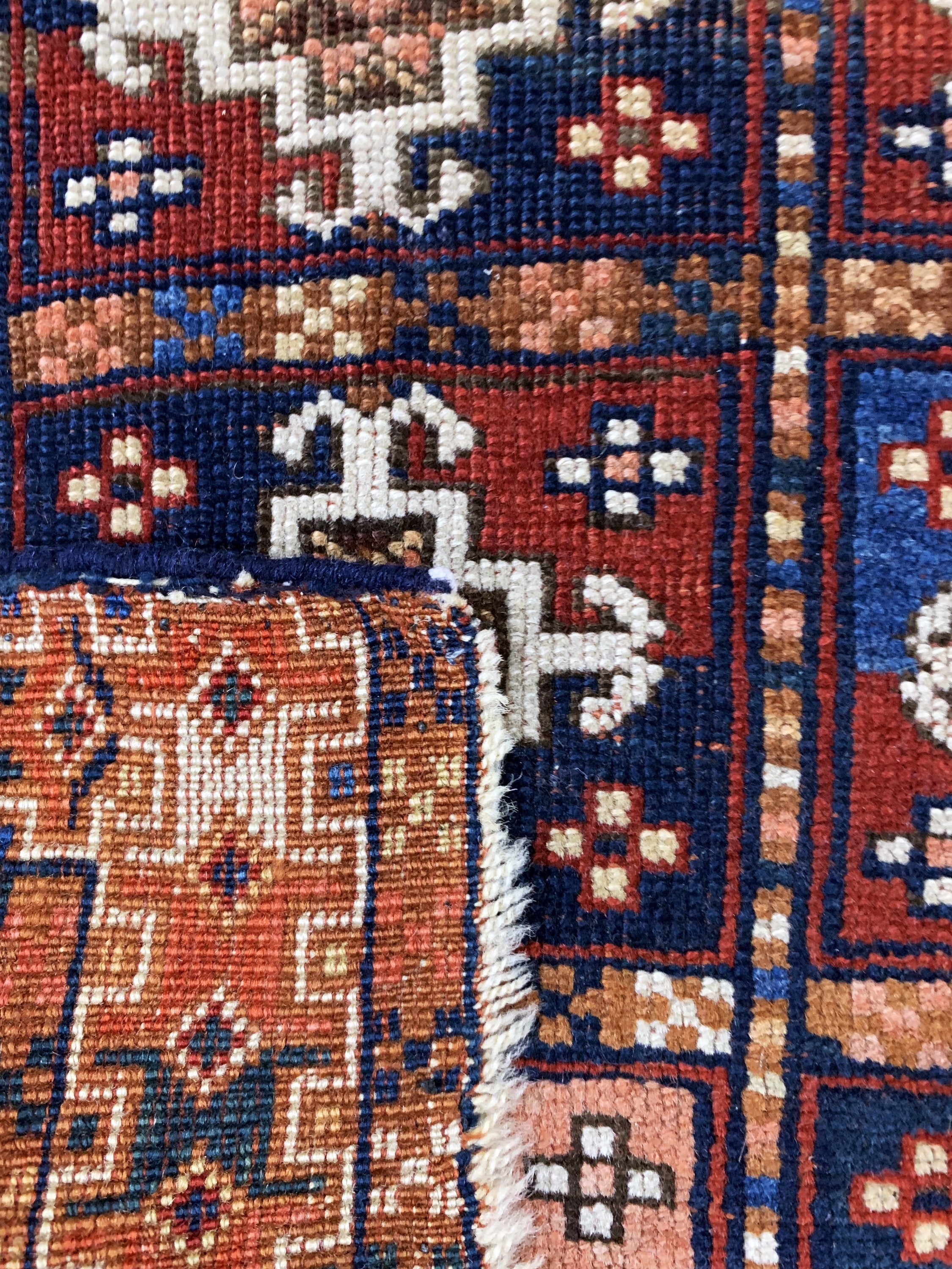 Detail d: Taschenfront antik, Turkmenistan, 19.Jhd, Wolle auf Wolle, ca. 82 x 57 cm, EHZ: 3
