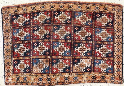 Image Taschenfront antik, Turkmenistan, 19.Jhd, Wolle auf Wolle, ca. 82 x 57 cm, EHZ: 3