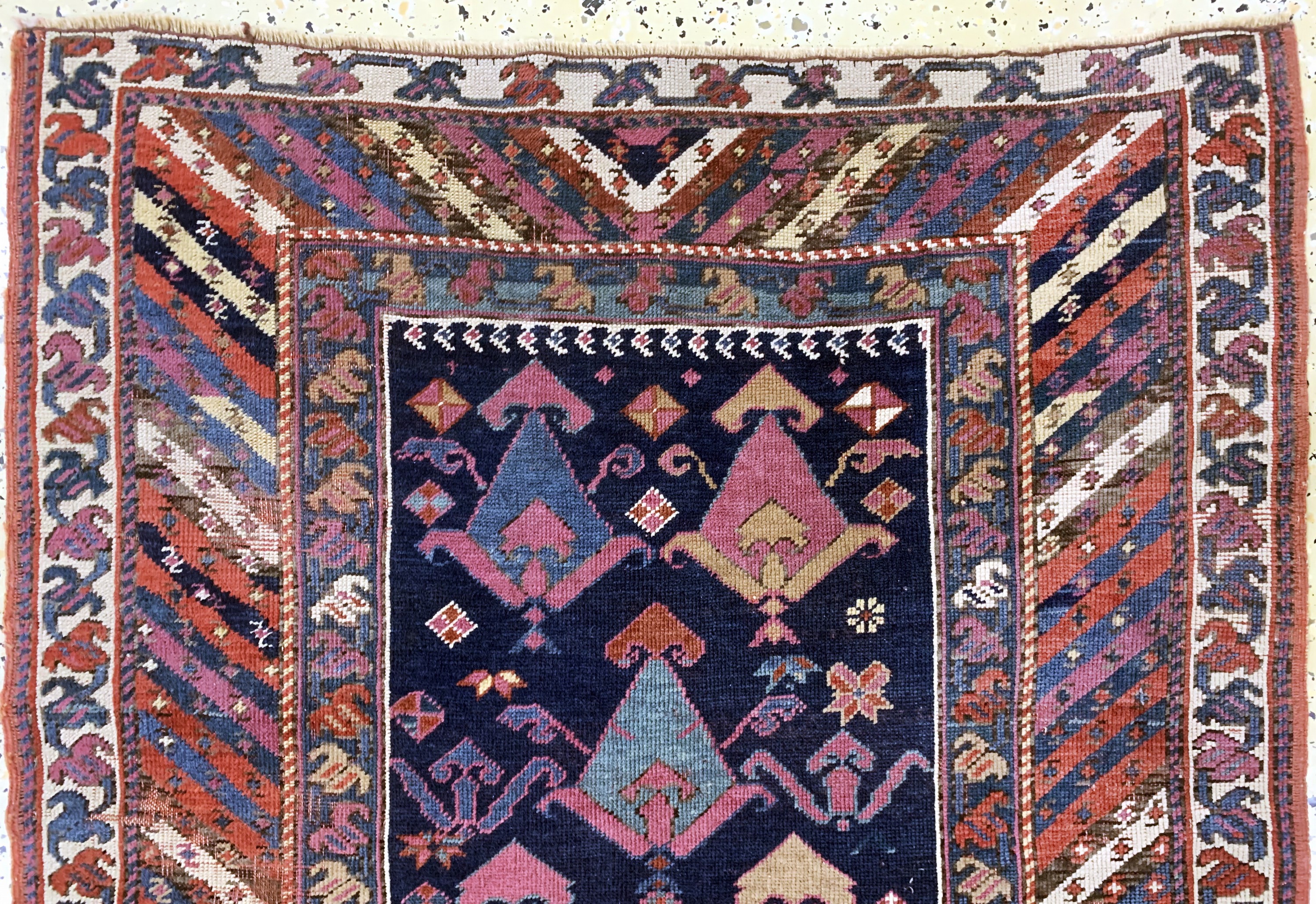 Detail a: Kazak antik"Talisch", Kaukasus, 19.Jhd, Wolle auf Wolle, ca. 134 x 97 cm, EHZ: 3