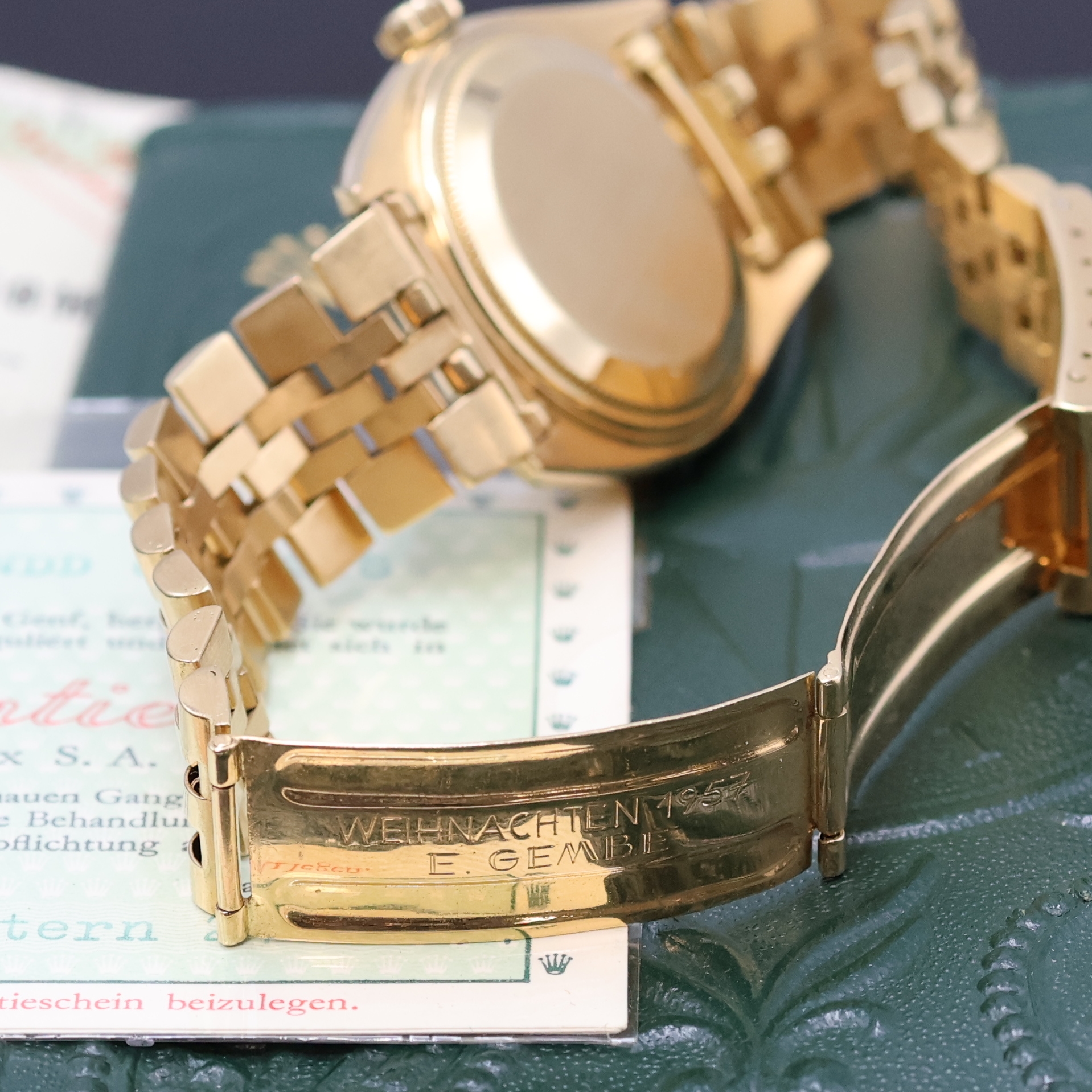 Detail c: ROLEX sehr seltene und frühe Herrenarmbanduhr Oyster Perpetual Day-Date aus der ersten Serie Referenz 6511, Automatik, GG 750/000 inkl. orig. ...