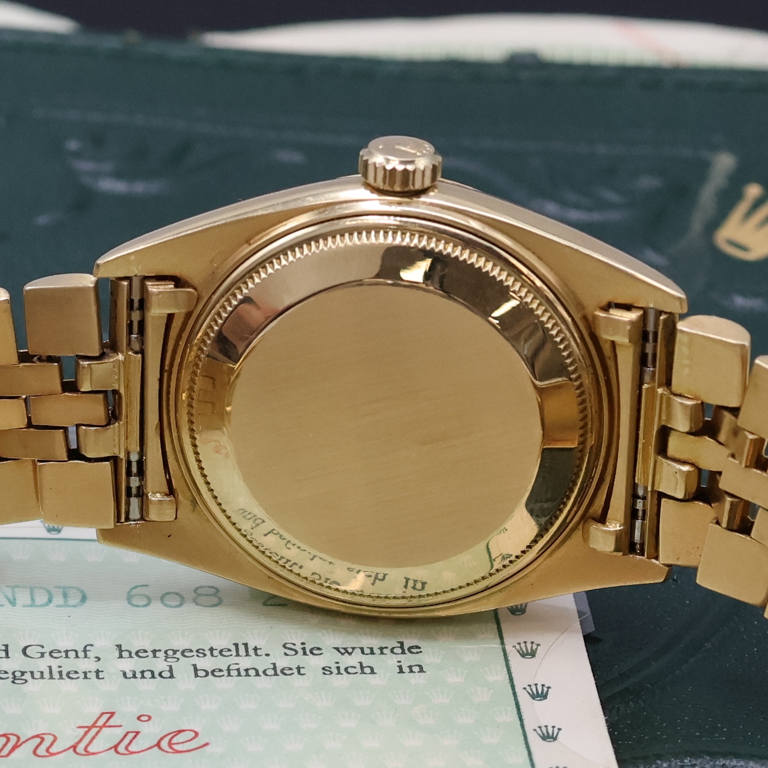 Detail f: ROLEX sehr seltene und frühe Herrenarmbanduhr Oyster Perpetual Day-Date aus der ersten Serie Referenz 6511, Automatik, GG 750/000 inkl. orig. ...