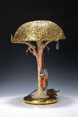 Image 26957804 - Tischlampe, Banci, 70er Jahre, Messing und lackiertes Metall in Form eines Baumes, ...