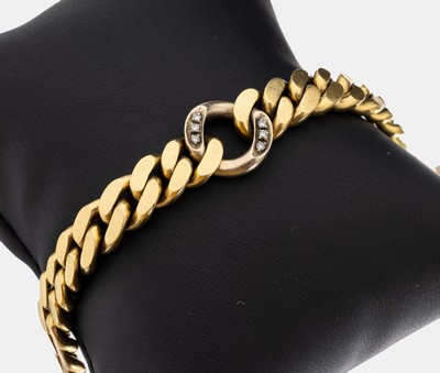Image 26957809 - 18 kt Gold Diamant-Armband, GG/WG 750/000, schwere Verarbeitung, mittleres Glied mit 6 ...