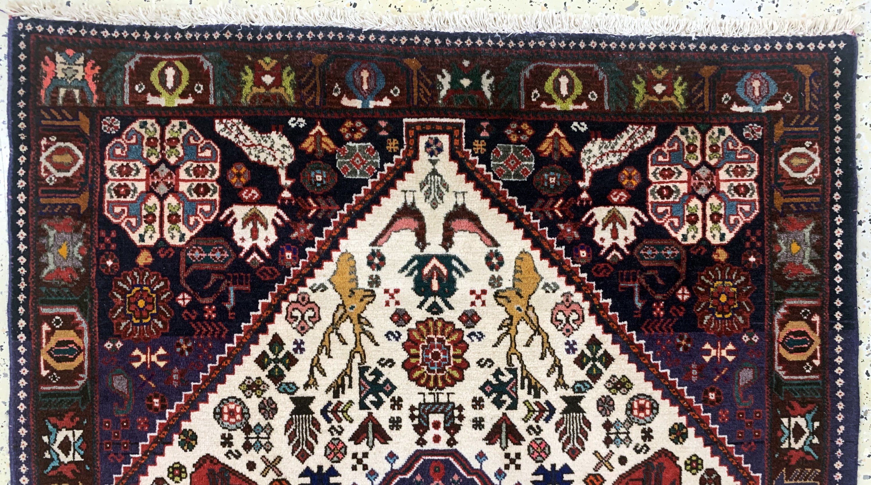 Detail a: Ghaschgai, Persien, Mitte 20.Jhd, Wolle aufBaumwolle, ca. 174 x 112 cm, EHZ: 1-2