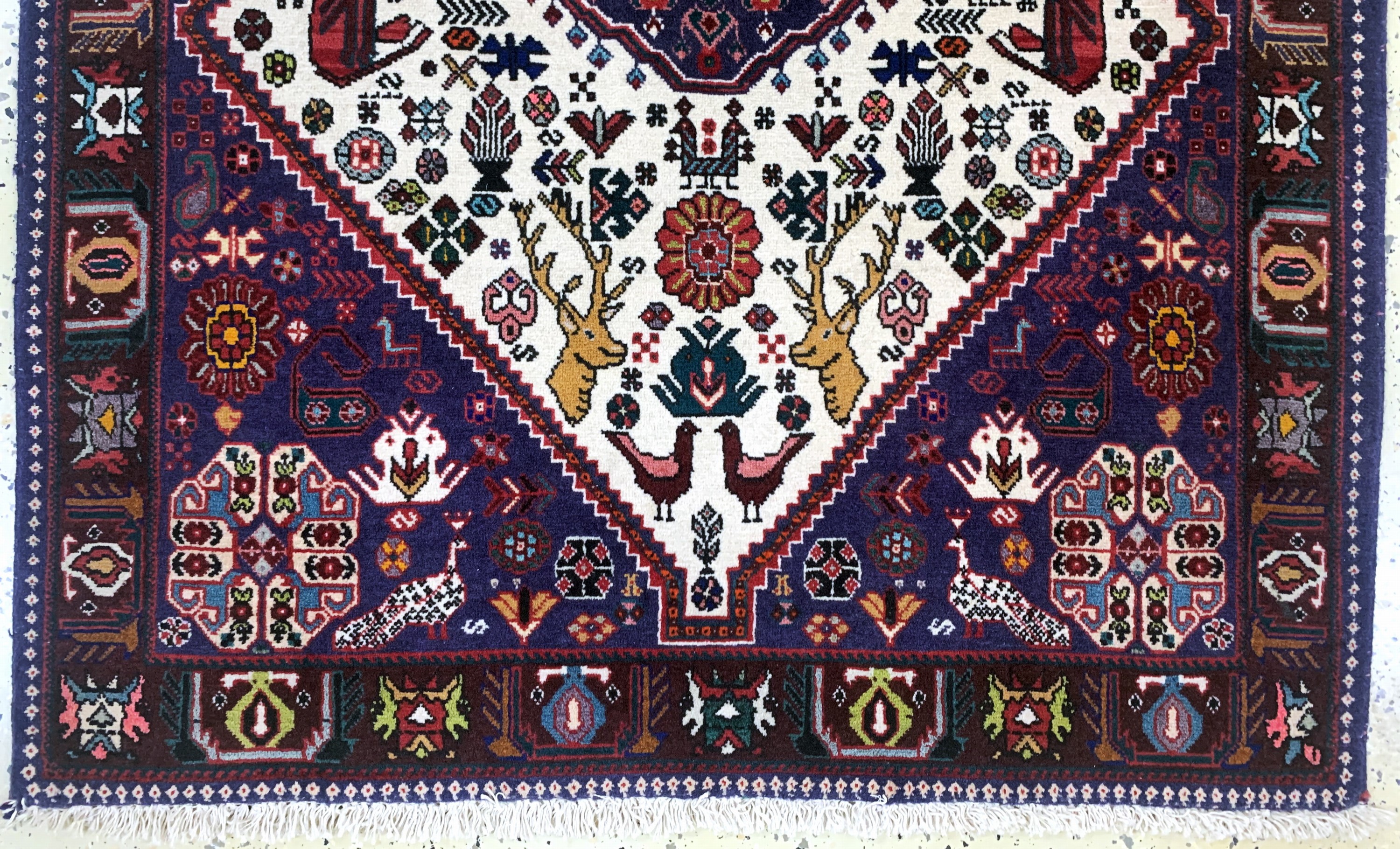 Detail c: Ghaschgai, Persien, Mitte 20.Jhd, Wolle aufBaumwolle, ca. 174 x 112 cm, EHZ: 1-2