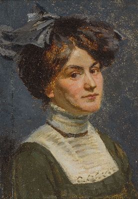 Image Prof. Fritz Rangg, München um 1900, Mädchenporträt, verso bez.: ...
