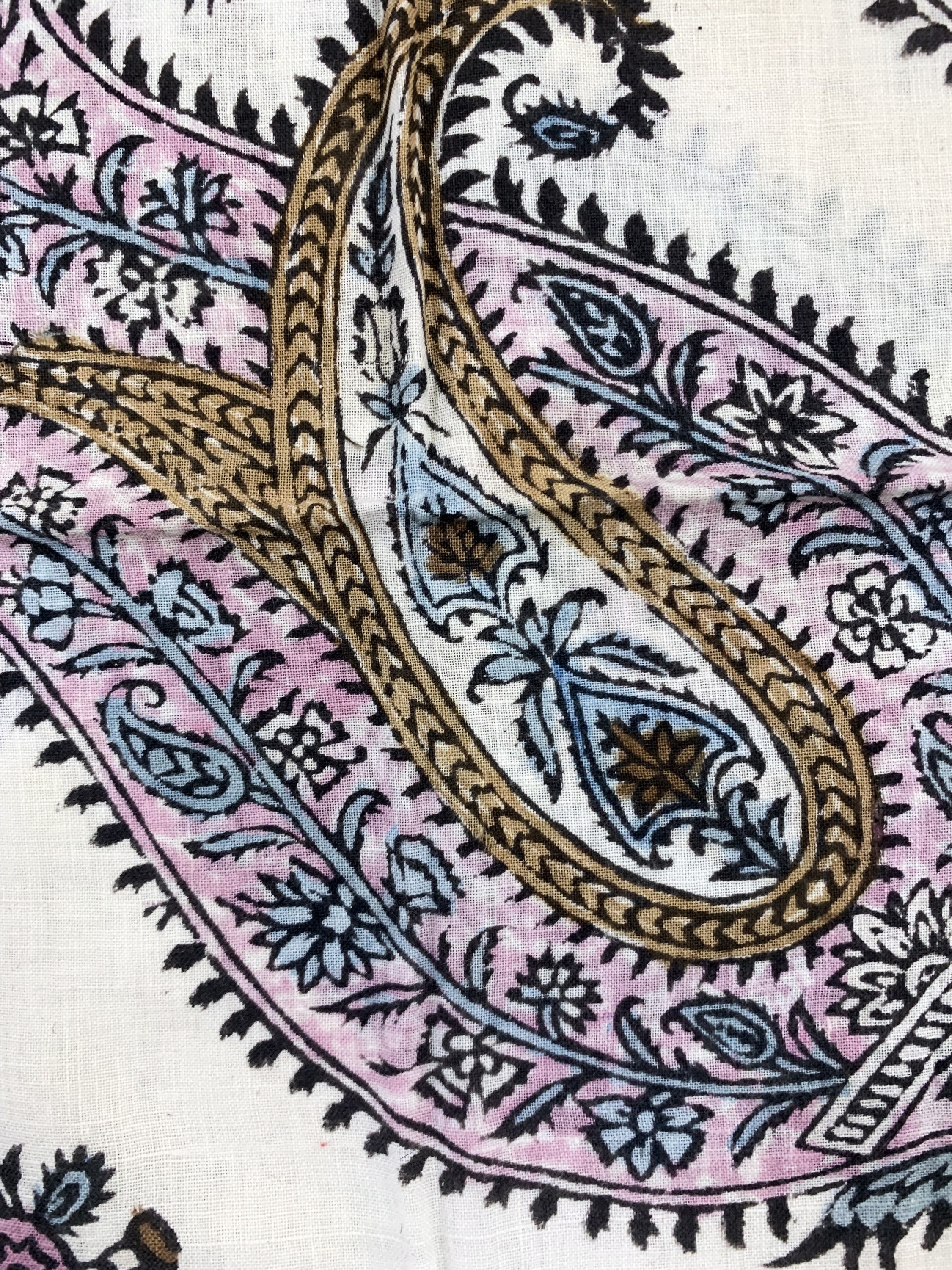 Detail g: 4 Lots Ghalamkar, Esfahan, Perisen, signiert, Mitte 20.Jhd, Stoff-bedruckt, ca. 273 x 85 cm, ca. 187.86 cm, ca. 56 x 54 cm, ca. 118 x 118 cm, ...