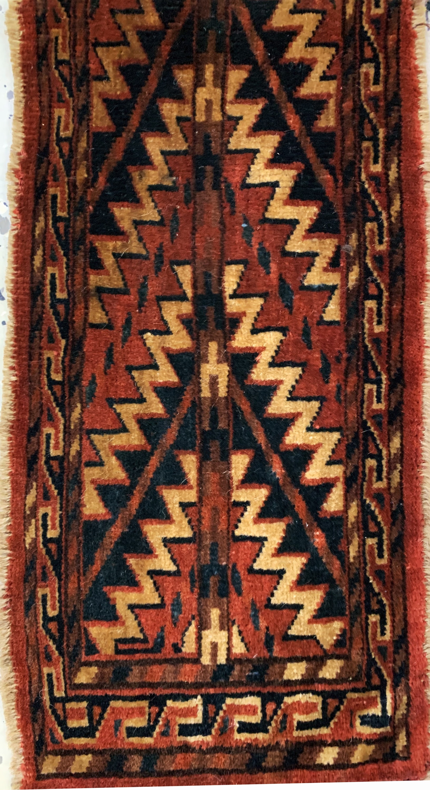 Detail g: 5 Lots antike Turkmenen, Turkmenistan, 19.Jhd, Wolle auf Wolle, Asmalyk, ca. 110 x 62cm, EHZ: 3-4
