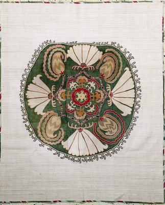 Image Seiden-Susani, Uzbekistan, um 1900, Seidenstickerei, ca. 128 x 105 cm, EHZ: 1-2