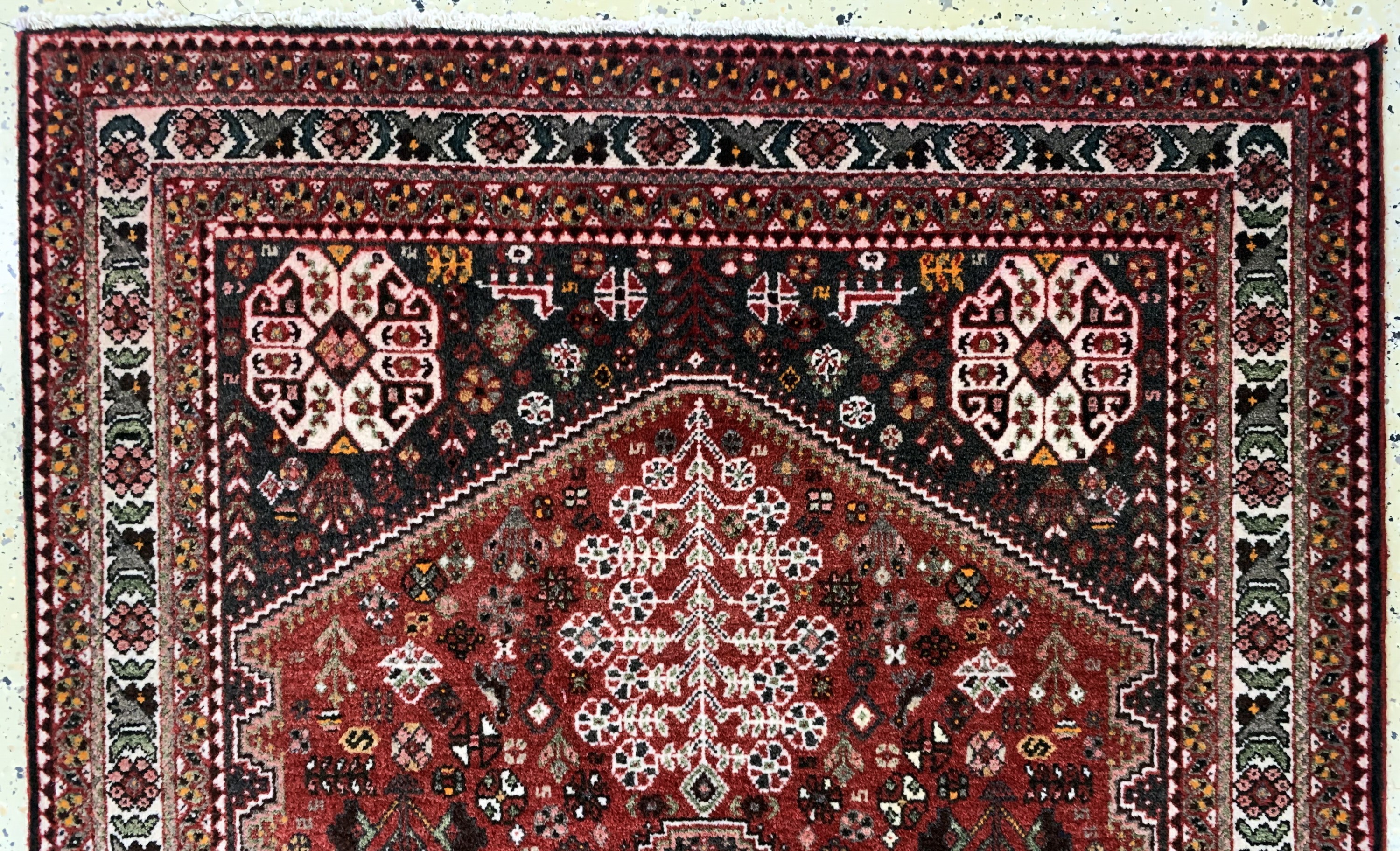 Detail a: Abadeh, Persien, Ende 20.Jhd, Wolle auf Baumwolle, ca. 150 x 108 cm, EHZ: 1-2