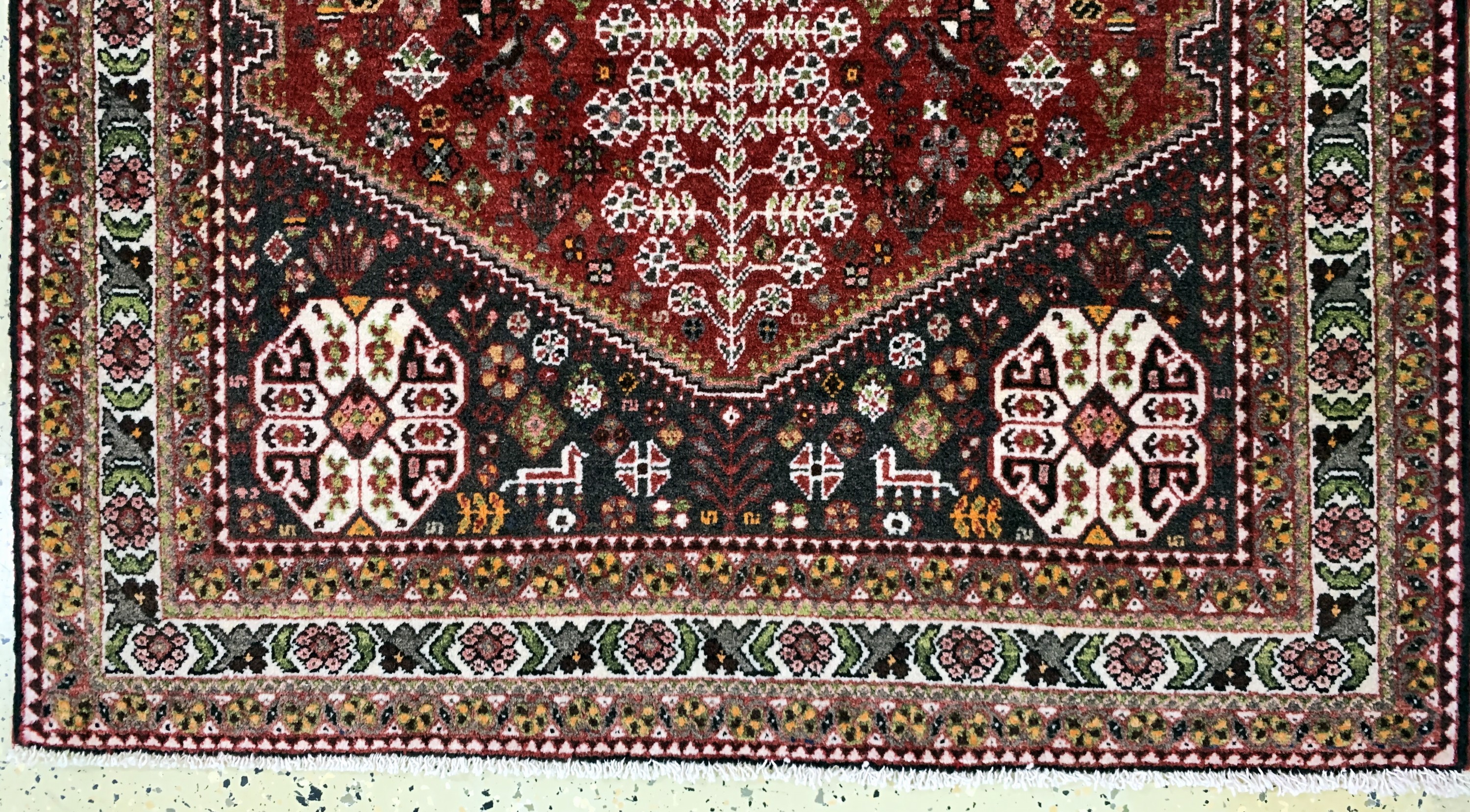 Detail c: Abadeh, Persien, Ende 20.Jhd, Wolle auf Baumwolle, ca. 150 x 108 cm, EHZ: 1-2
