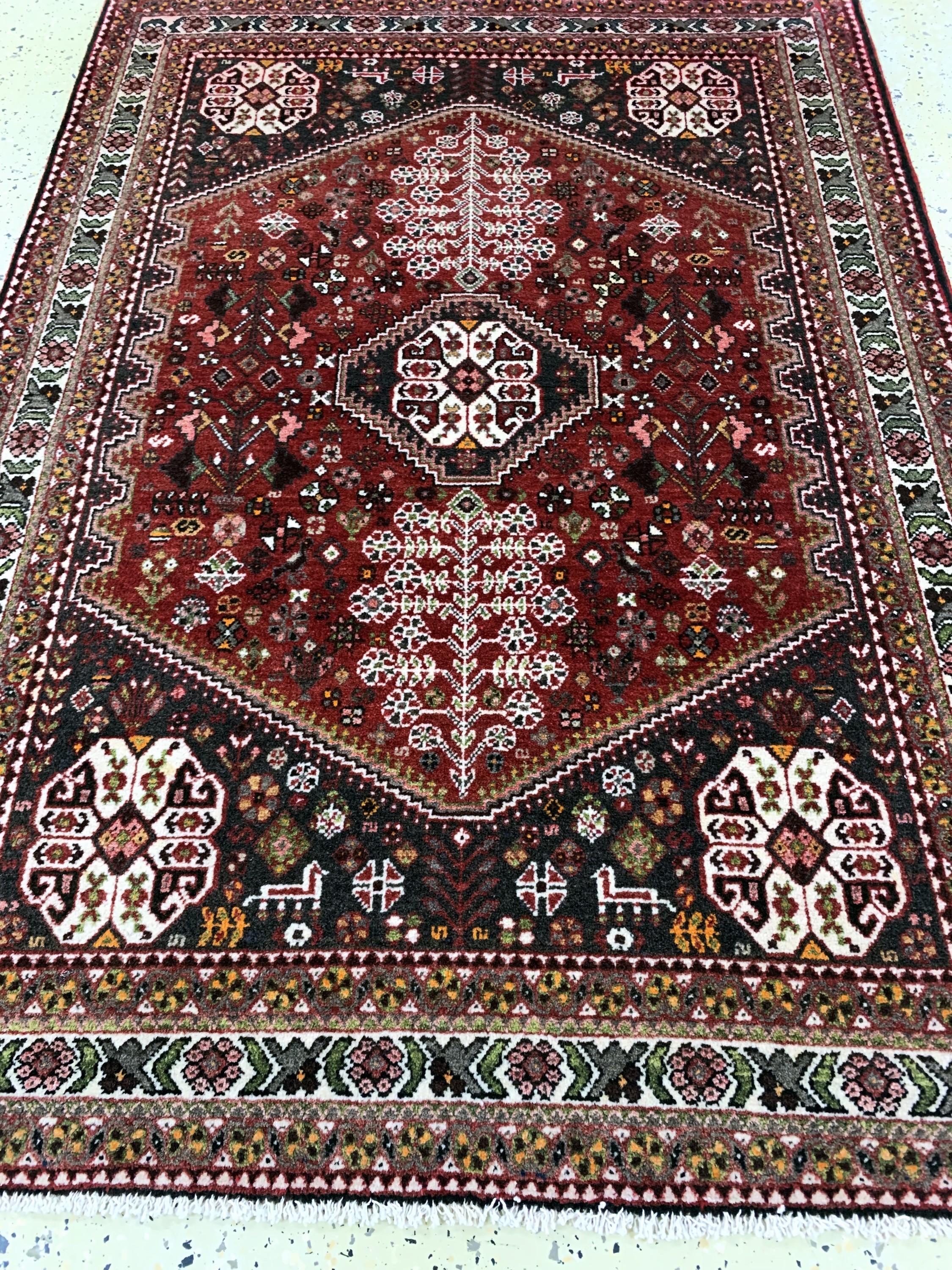 Detail d: Abadeh, Persien, Ende 20.Jhd, Wolle auf Baumwolle, ca. 150 x 108 cm, EHZ: 1-2