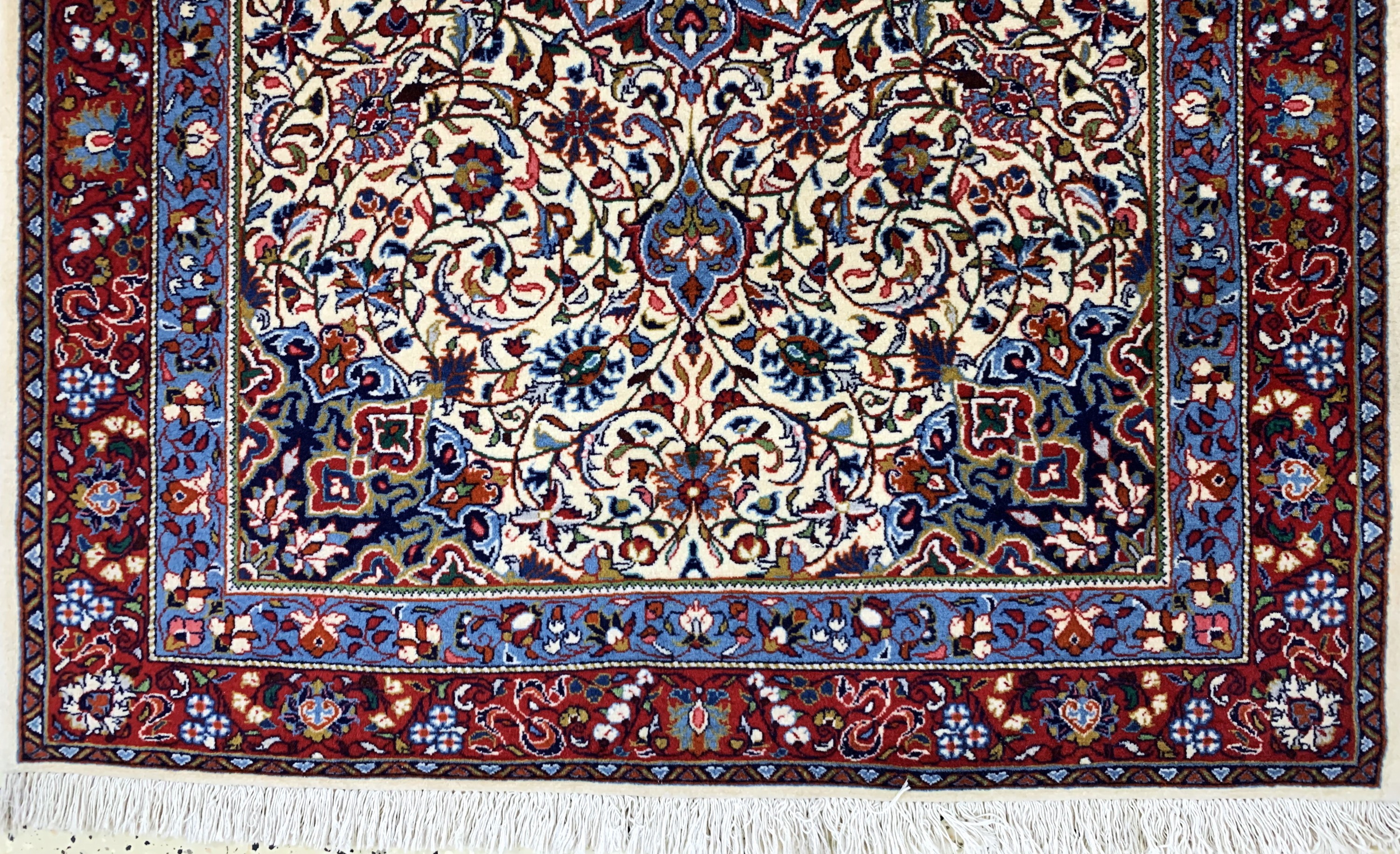 Detail c: Djosan fein, Persien, Mitte 20.Jhd, Korkwolle auf Baumwolle, ca. 151 x 103 cm, EHZ: 1-2