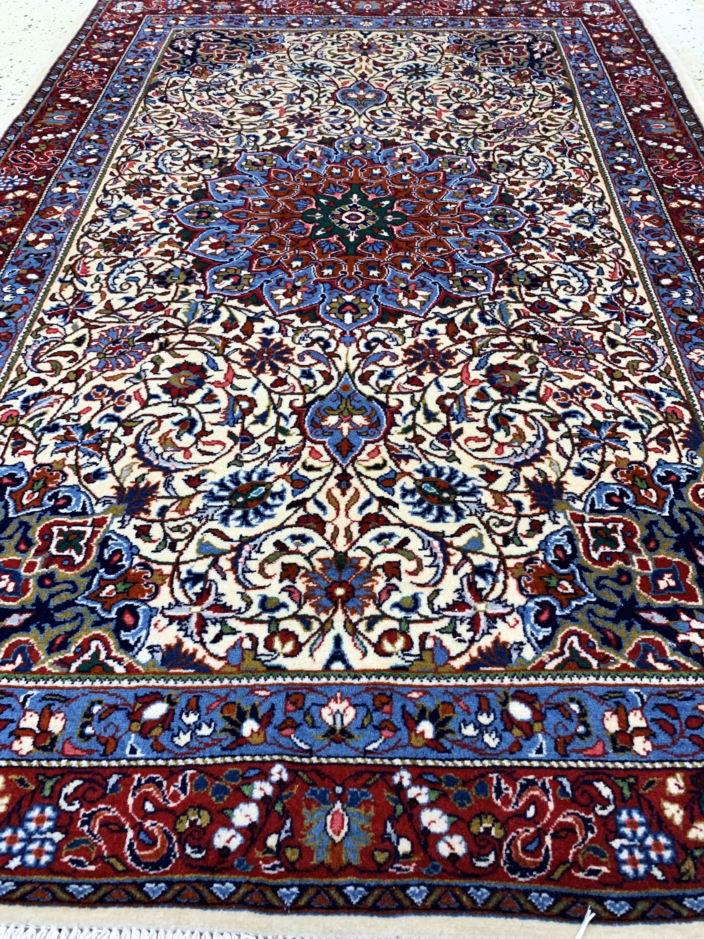 Detail d: Djosan fein, Persien, Mitte 20.Jhd, Korkwolle auf Baumwolle, ca. 151 x 103 cm, EHZ: 1-2