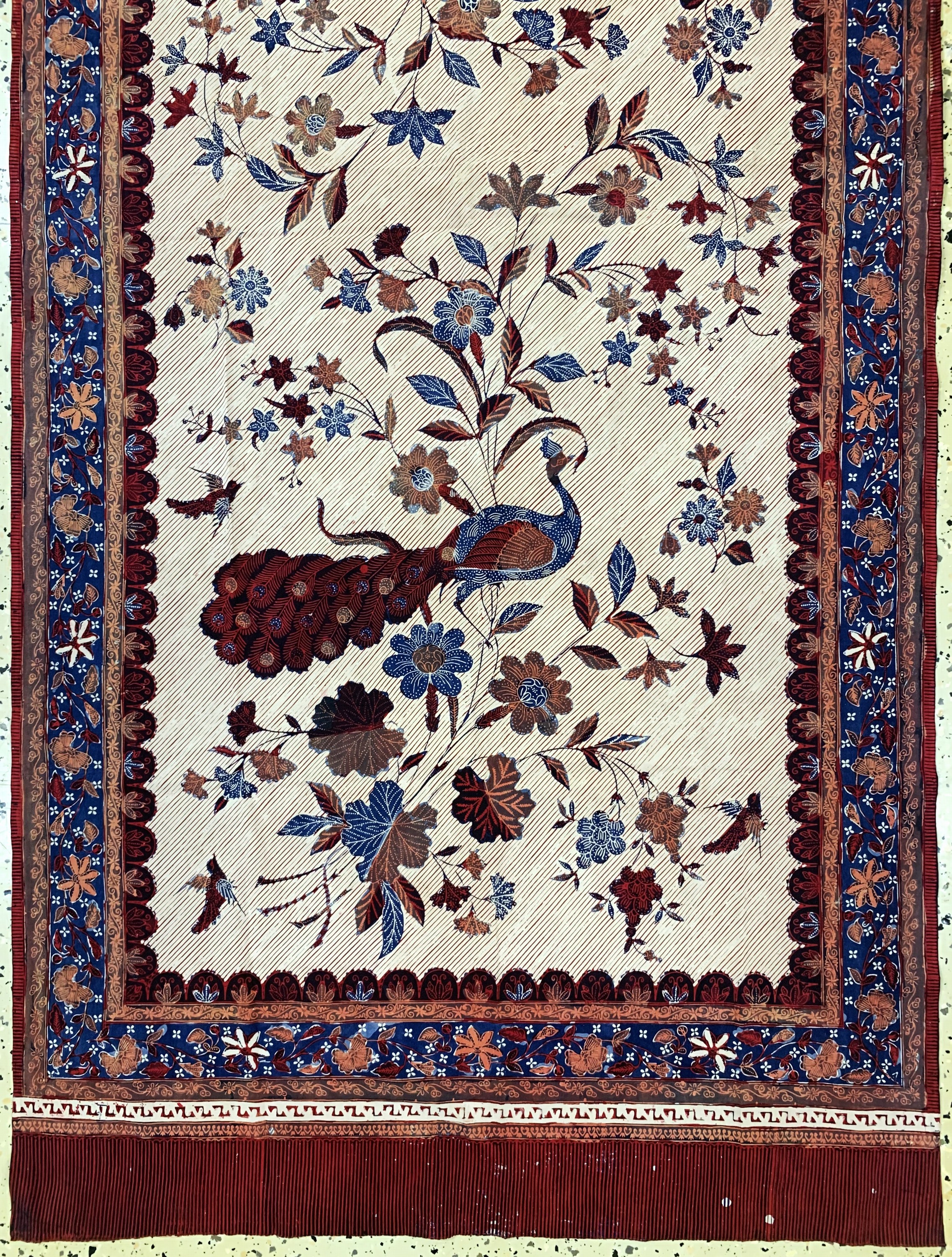 Detail b: Kain Panjang, Java, Indonesien, Mitte 20.Jhd, Handgezeichnete Batik, ca. 187 x 82 cm, EHZ: 1-2