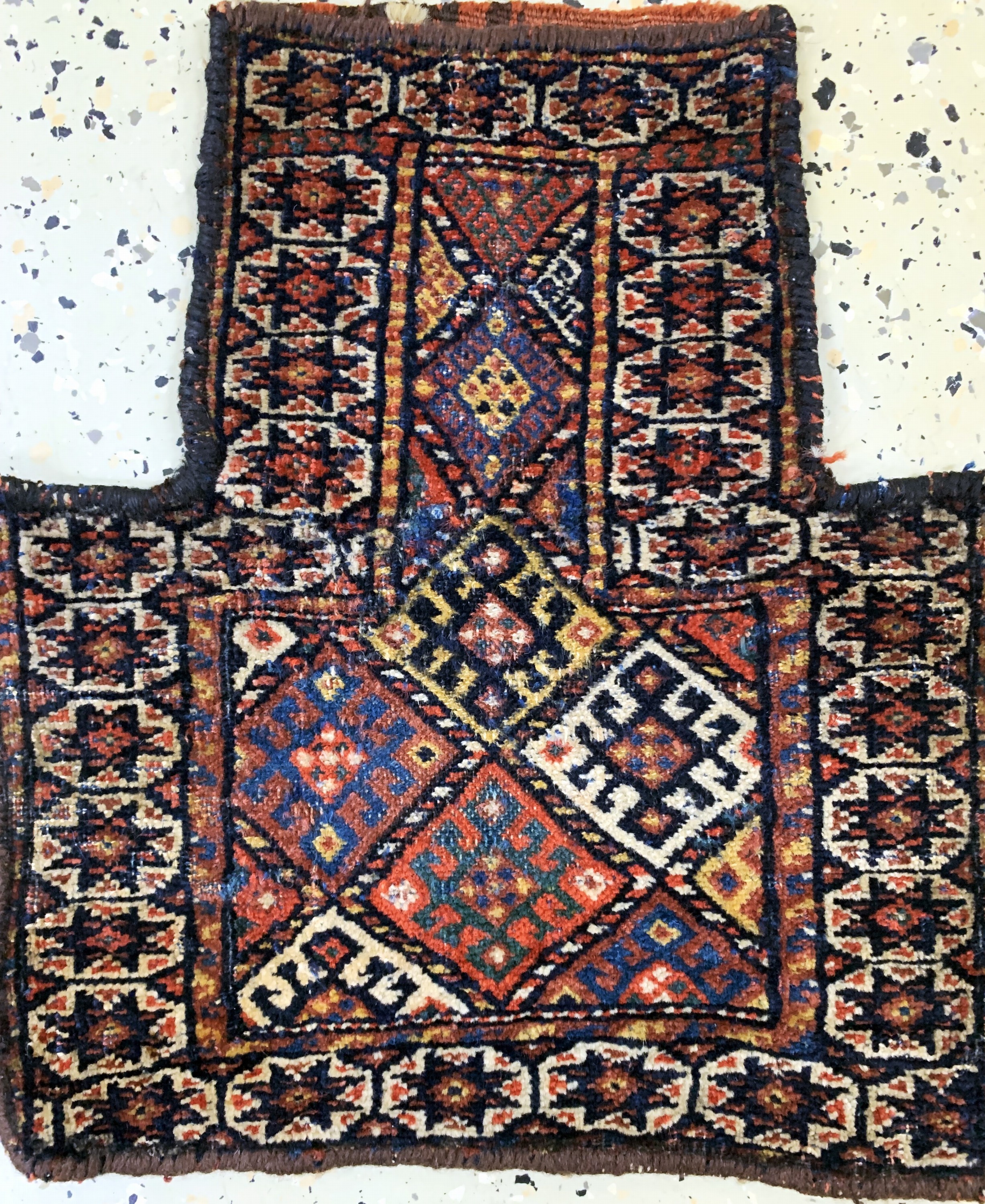 Detail d: 4 Lots Salztasche & Taschen, Persien, um 1900 , Wolle auf Wolle, ca. 113 x 44 cm, EHZ: 3