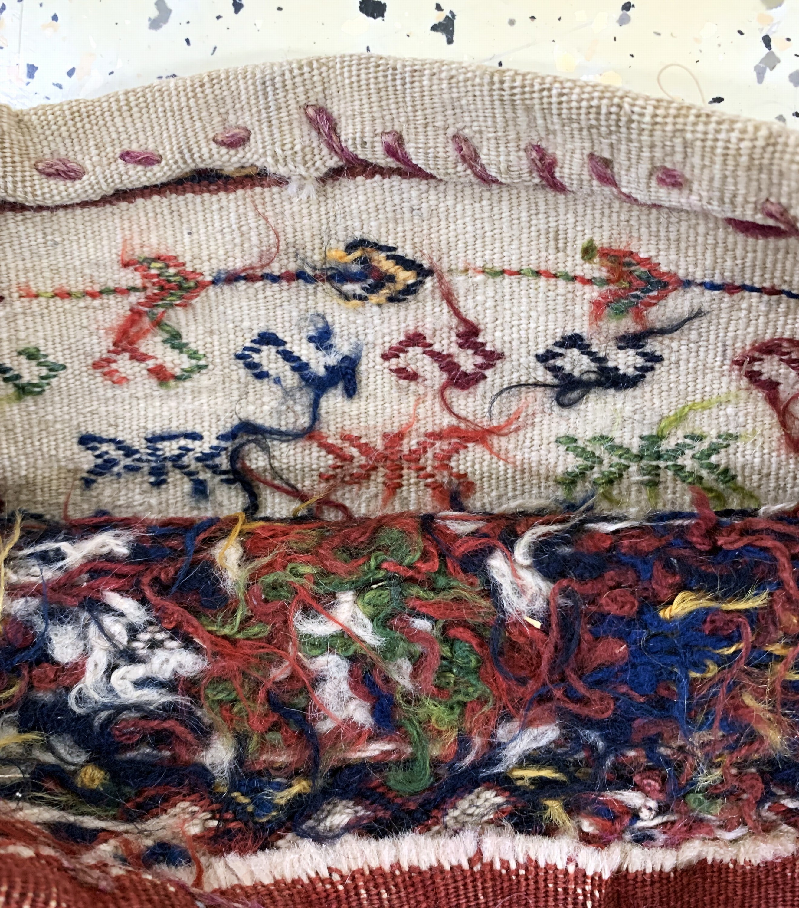 Detail g: 4 Lots Salztasche & Taschen, Persien, um 1900 , Wolle auf Wolle, ca. 113 x 44 cm, EHZ: 3