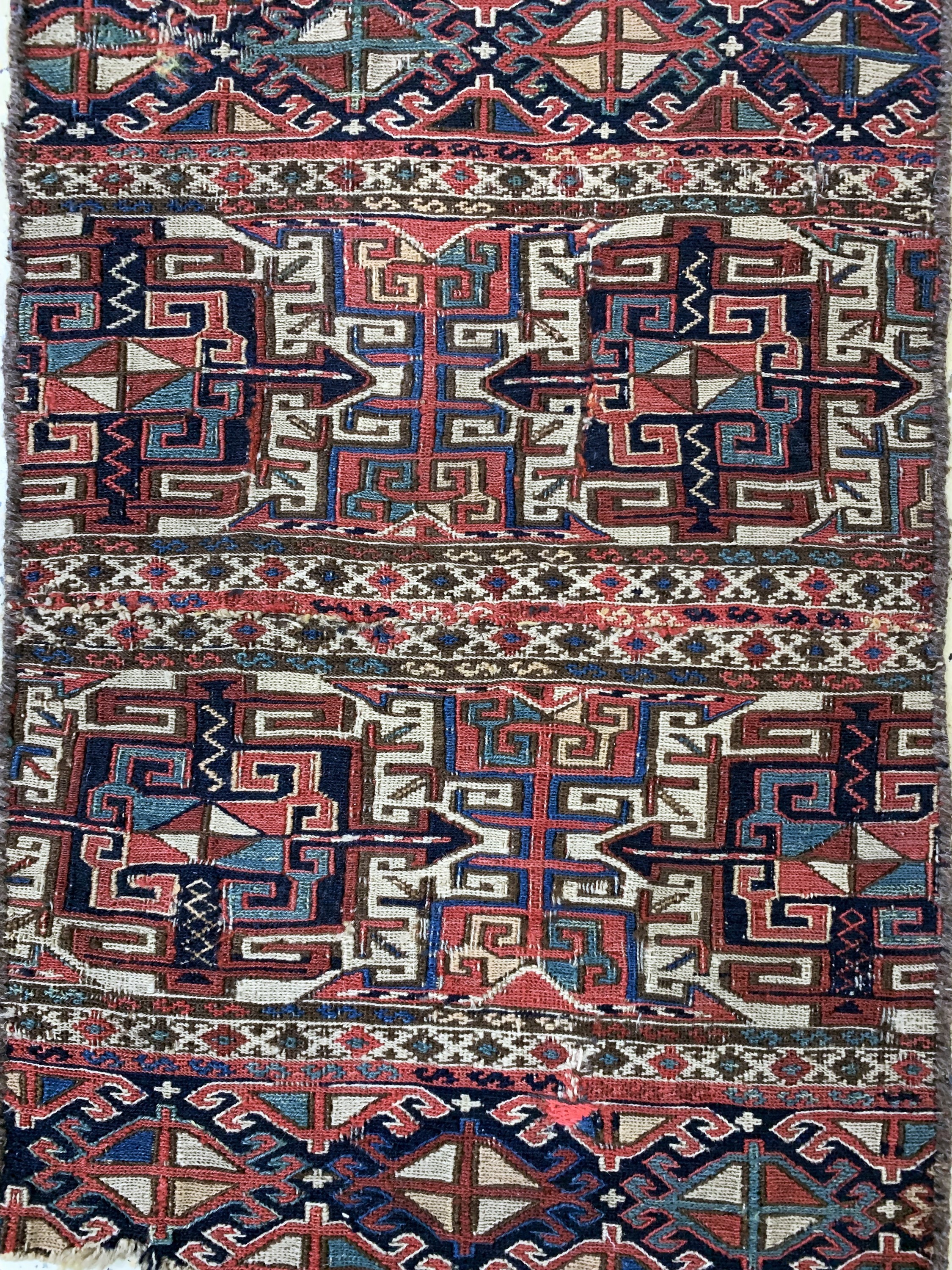 Detail g: 4 Lots Schahsawan, Persien, Tasche & Taschenfront, um 1900, Wolle auf Wolle, ca. 66x 47 cm, EHZ: 3
