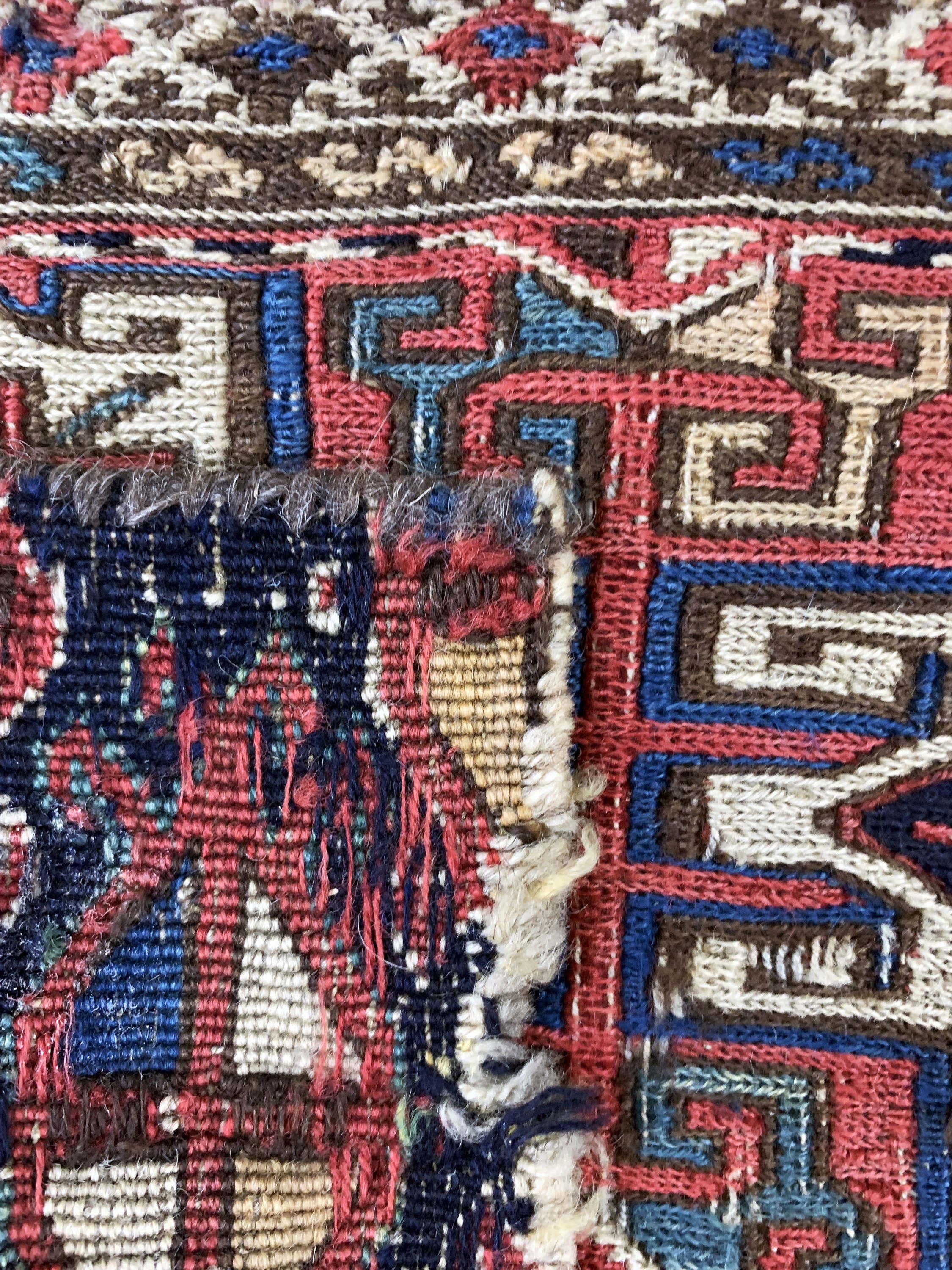 Detail h: 4 Lots Schahsawan, Persien, Tasche & Taschenfront, um 1900, Wolle auf Wolle, ca. 66x 47 cm, EHZ: 3