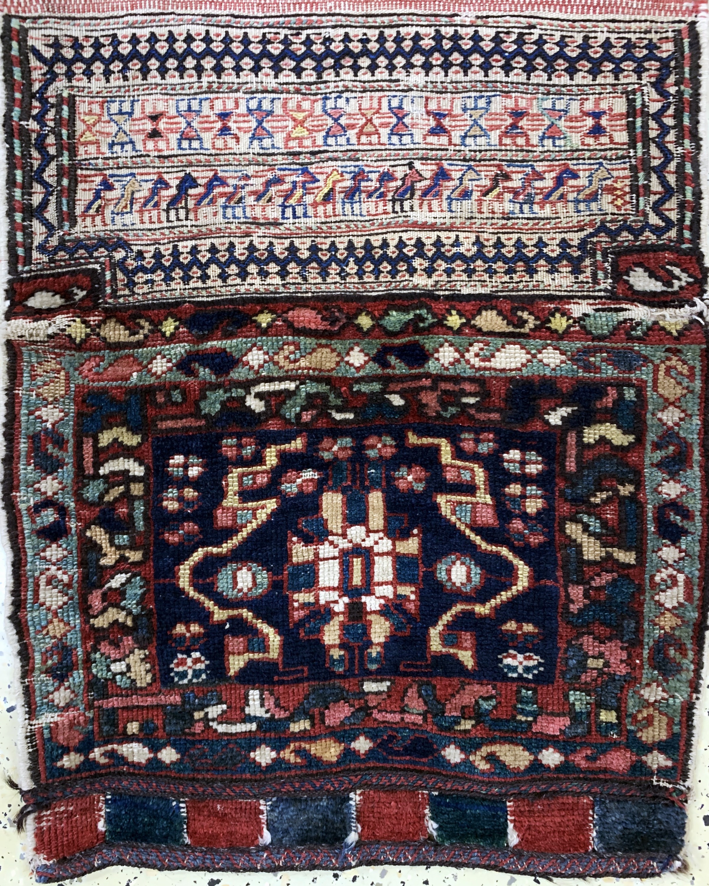 Detail a: 2 Lots Luri, Persien, Salztasche & Tasche, 19.Jhd, Wolle auf Wolle, ca. 178 x 59 cm, ca. 43 x 36 cm, EHZ: 3