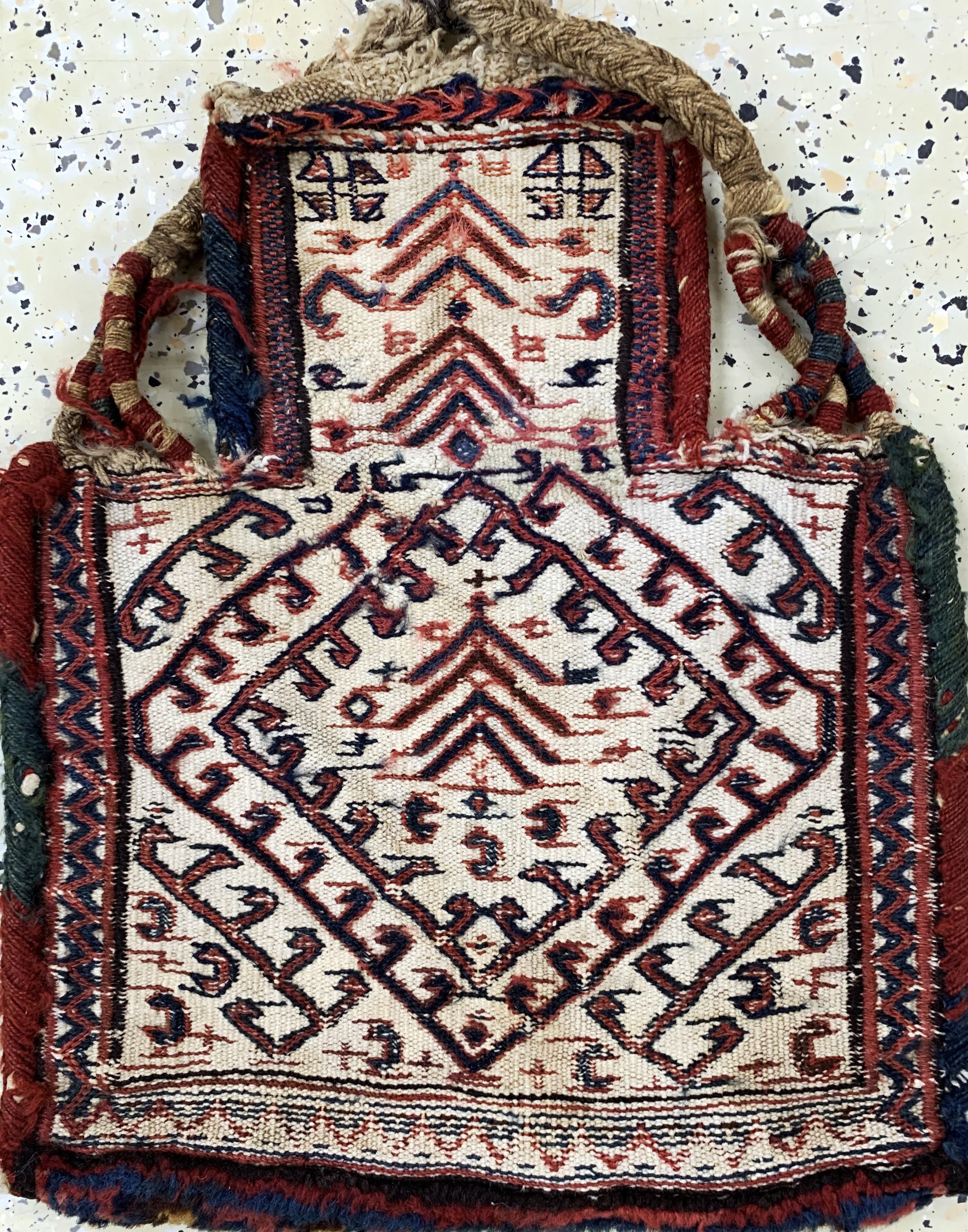 Detail e: 2 Lots Luri, Persien, Salztasche & Tasche, 19.Jhd, Wolle auf Wolle, ca. 178 x 59 cm, ca. 43 x 36 cm, EHZ: 3