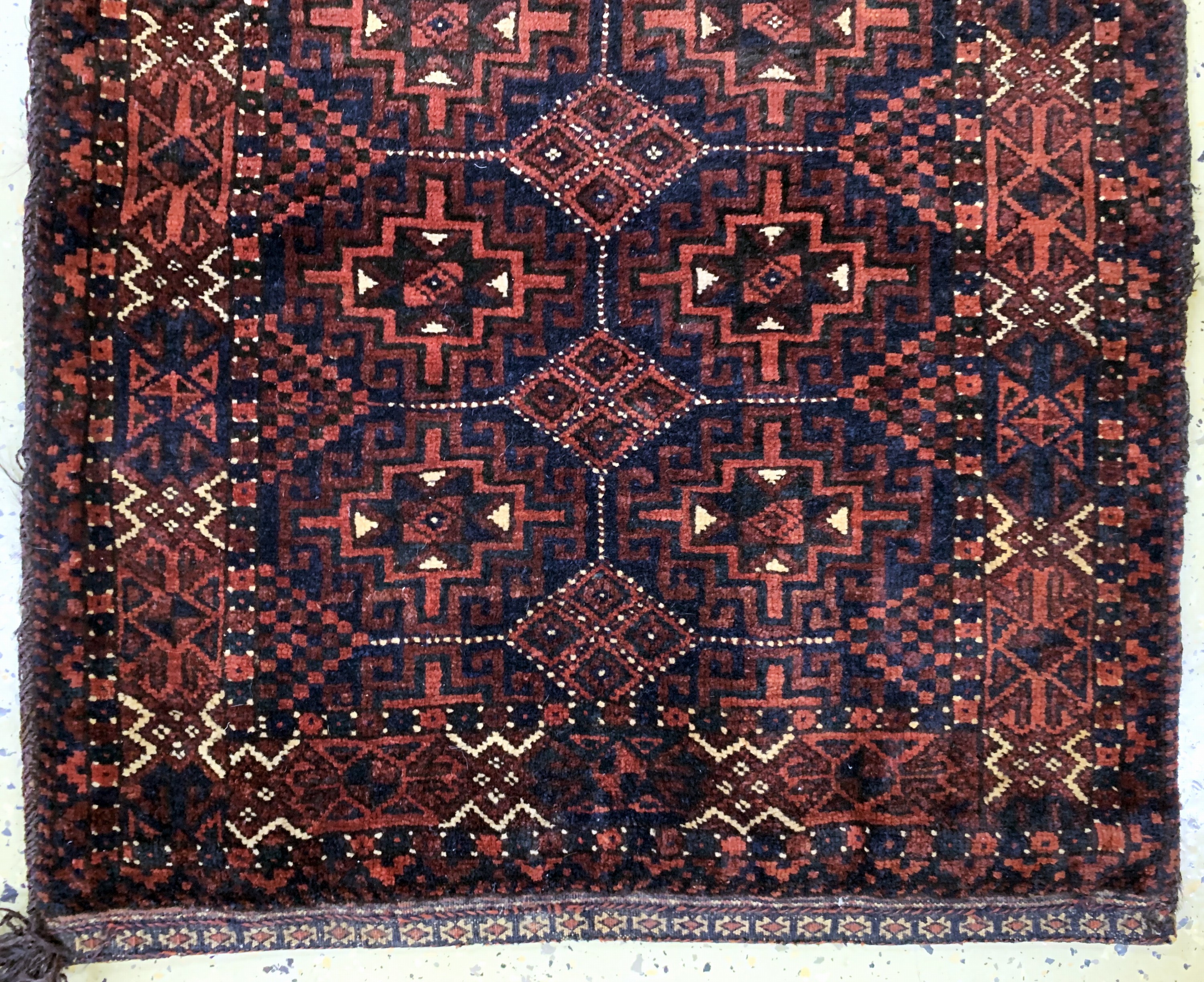 Detail c: Doppelttasche Belutsch, Persien, um 1900, Wolle auf Wolle, ca. 165 x 72 cm, EHZ: 3