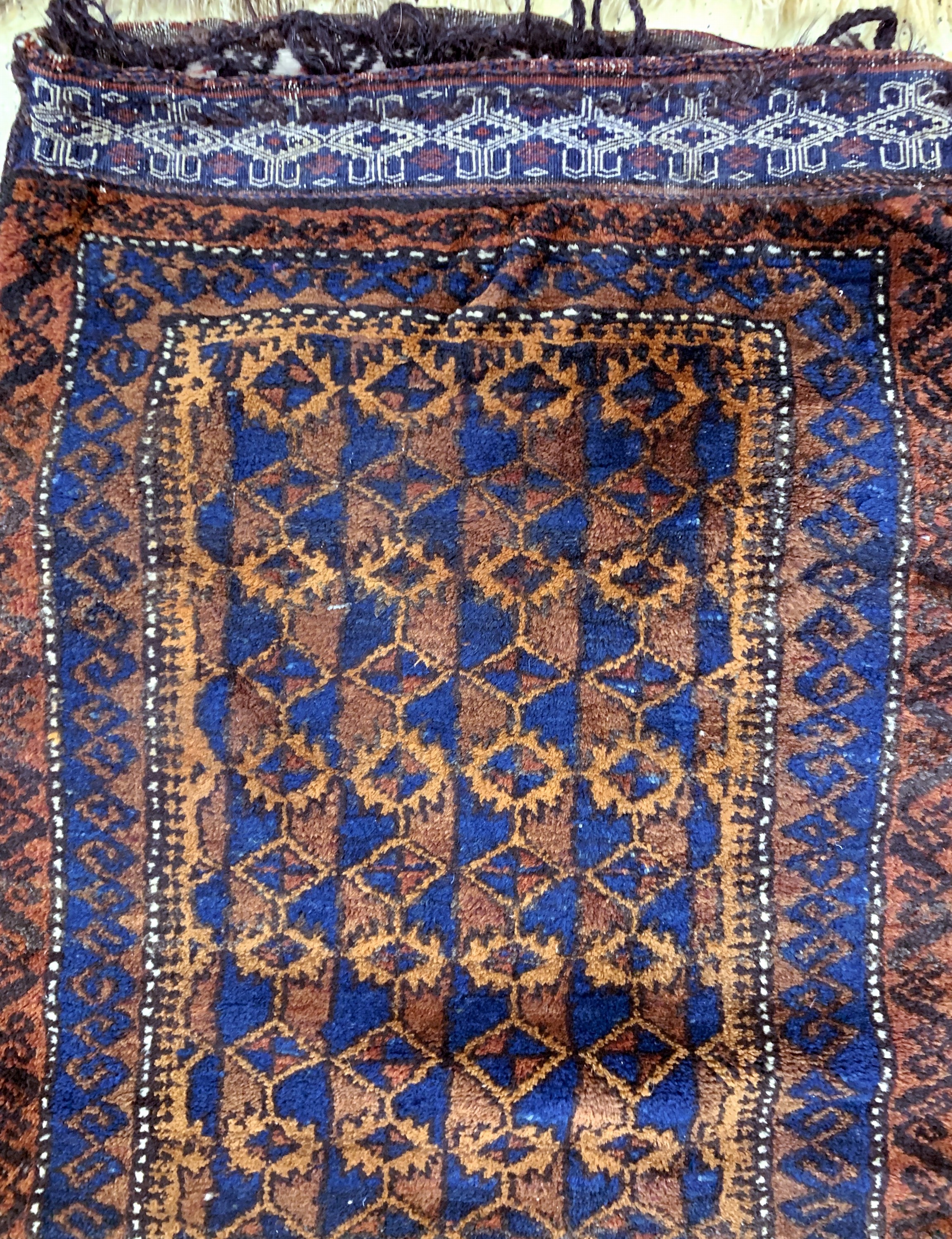 Detail d: 4 Lots Belutsch Persien, Taschen & Taschenfront, 19.Jhd, Wolle auf Wolle, ca. 109x 55 cm, EHZ: 3