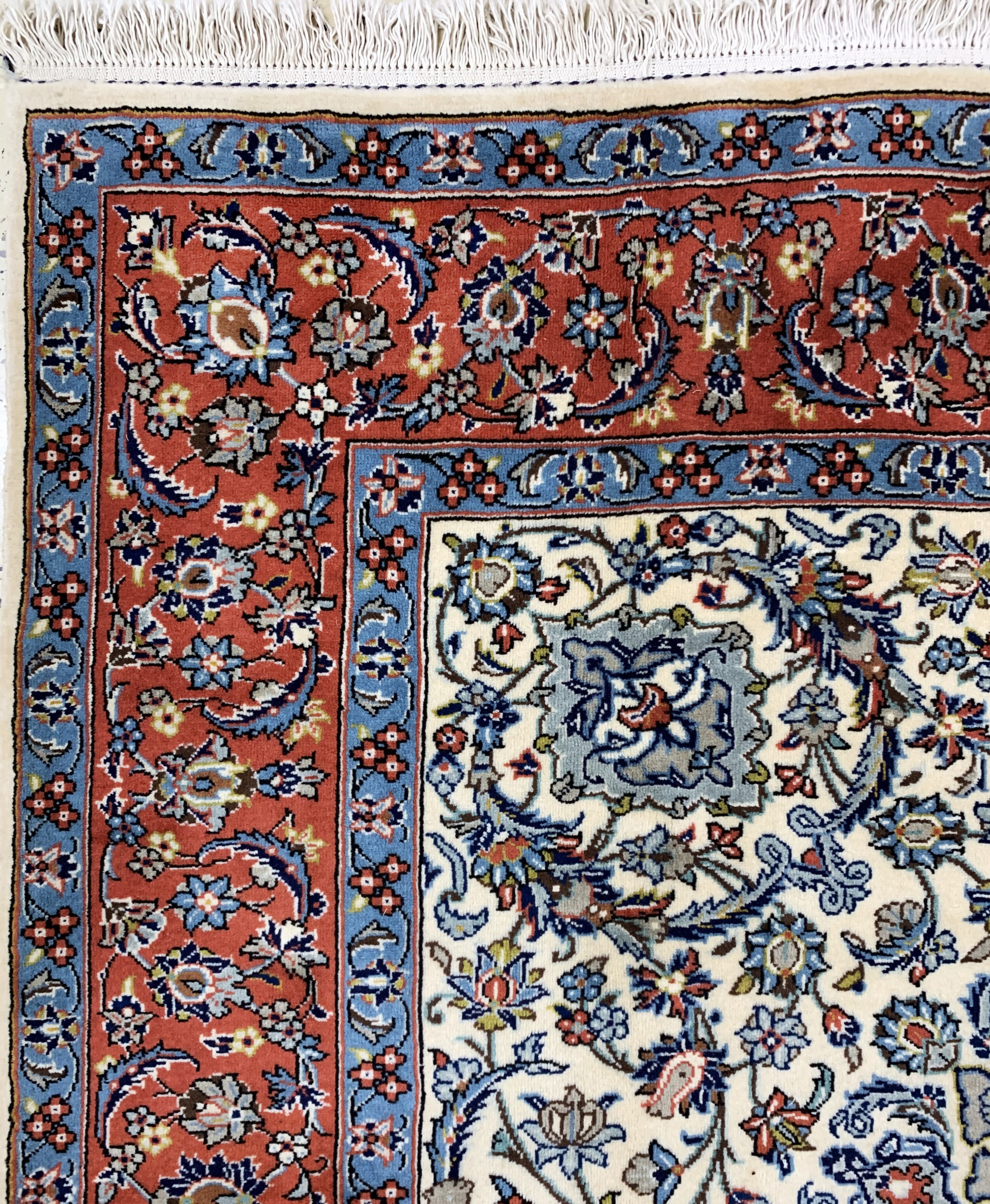 Detail d: Sarogh, Persien, Ende 20.Jhd, Wolle auf Baumwolle, ca. 192 x 193 cm, EHZ: 1-2