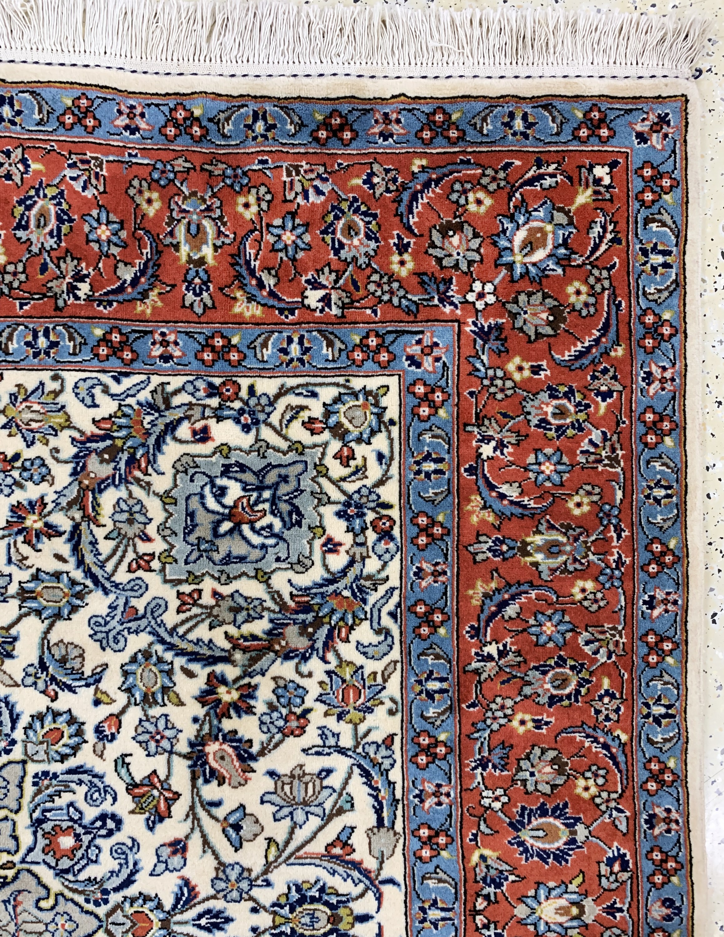 Detail e: Sarogh, Persien, Ende 20.Jhd, Wolle auf Baumwolle, ca. 192 x 193 cm, EHZ: 1-2