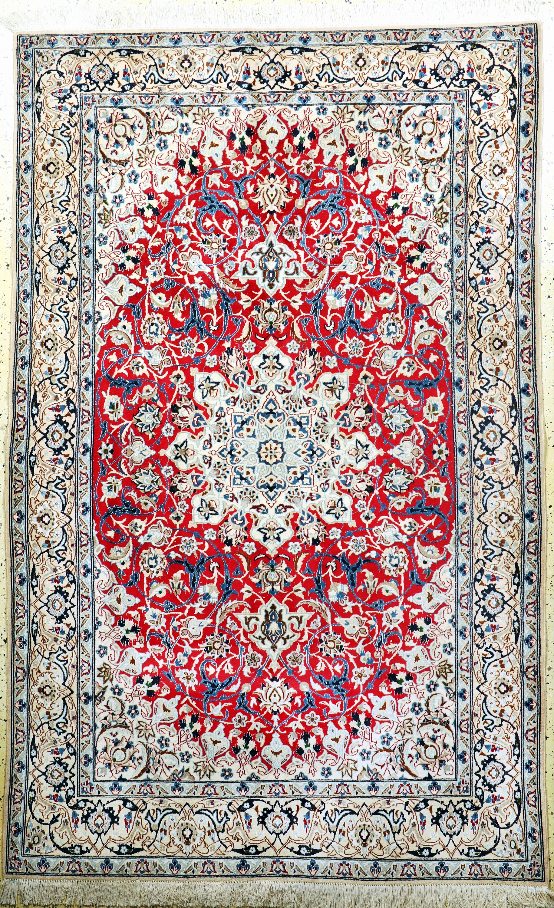 Nain fein(9 La), Persien, Ende 20.Jhd, Korkwolle mit Seide, ca. 264 x 166 cm, EHZ: 2