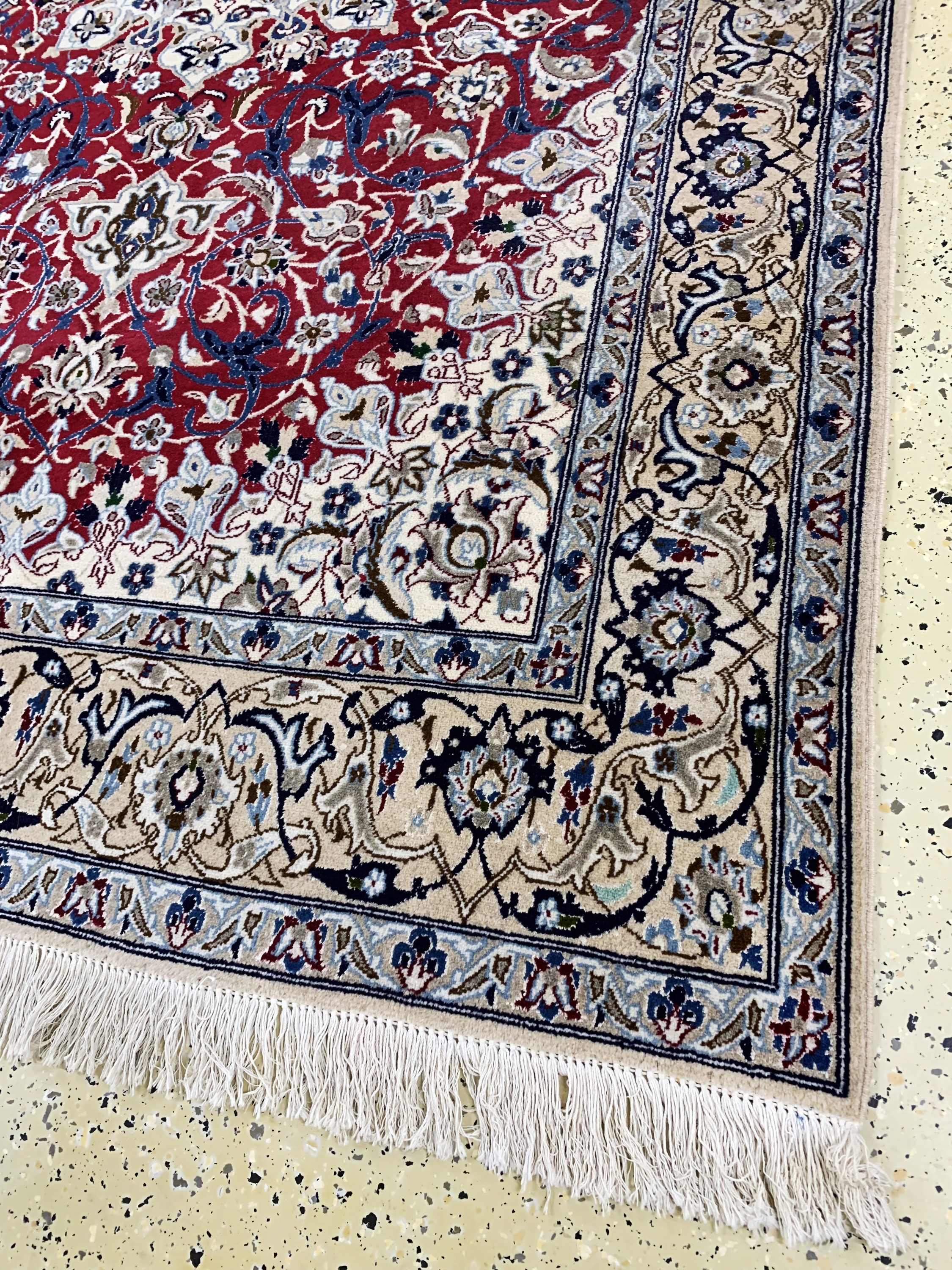 Detail a: Nain fein(9 La), Persien, Ende 20.Jhd, Korkwolle mit Seide, ca. 264 x 166 cm, EHZ: 2