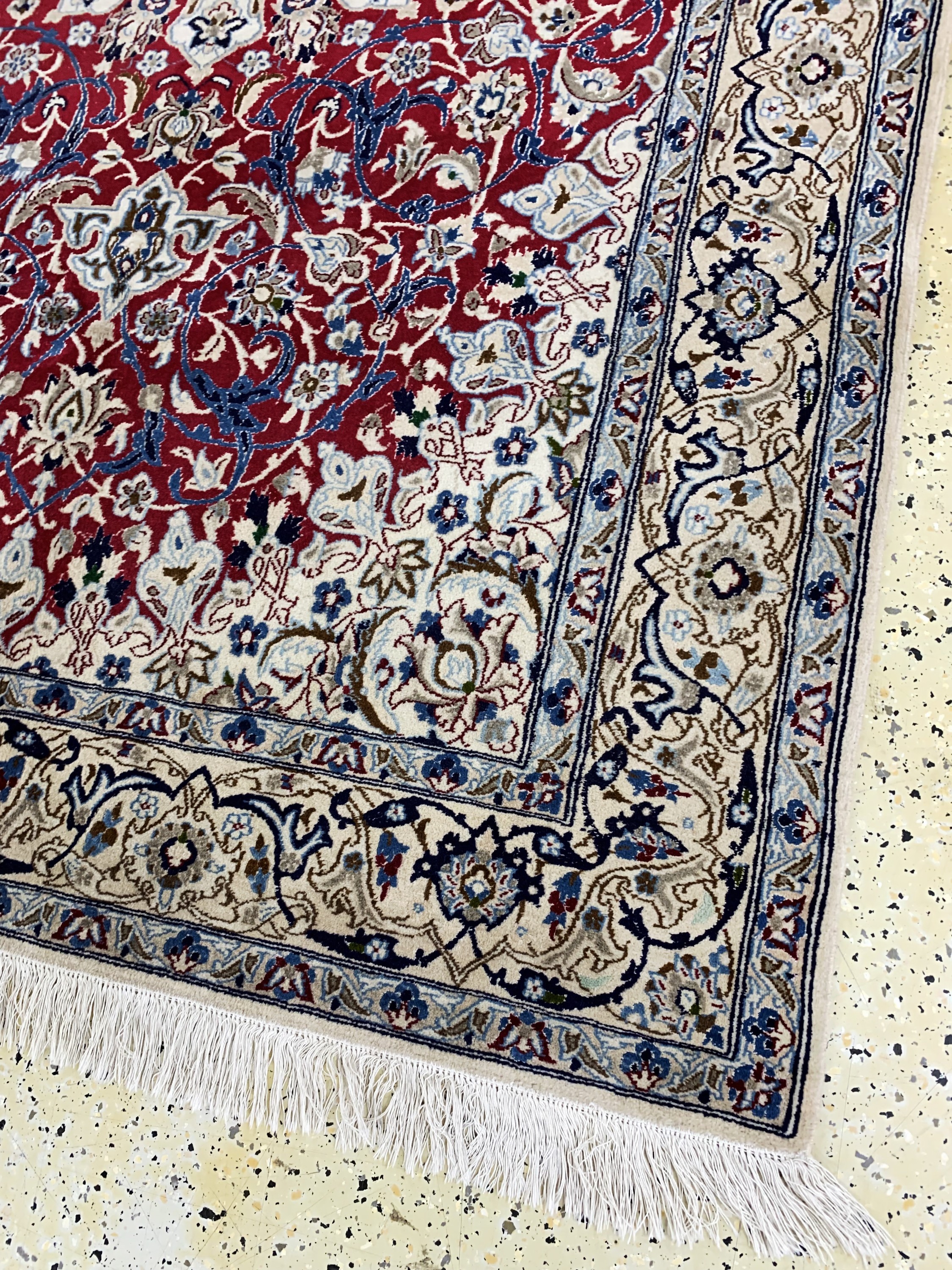 Detail e: Nain fein(9 La), Persien, Ende 20.Jhd, Korkwolle mit Seide, ca. 264 x 166 cm, EHZ: 2