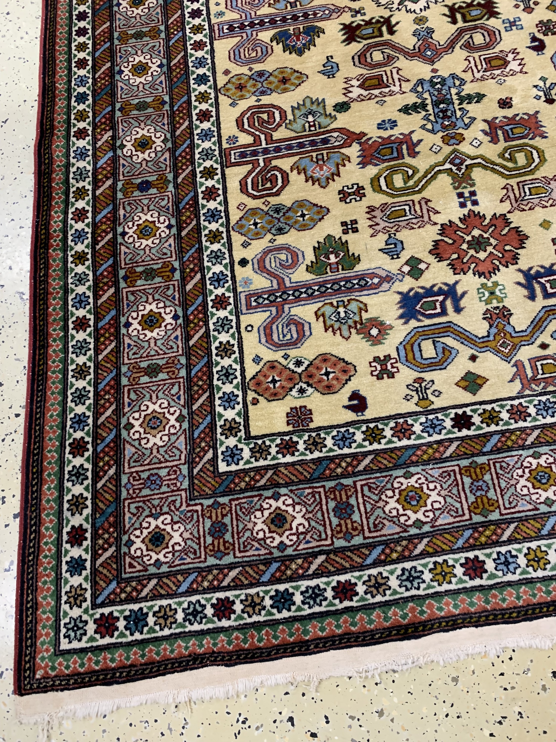 Detail c: Schirwan, Rußland, Mitte 20.Jhd, Wolle auf Baumwolle, ca. 306 x 242 cm, EHZ: 2