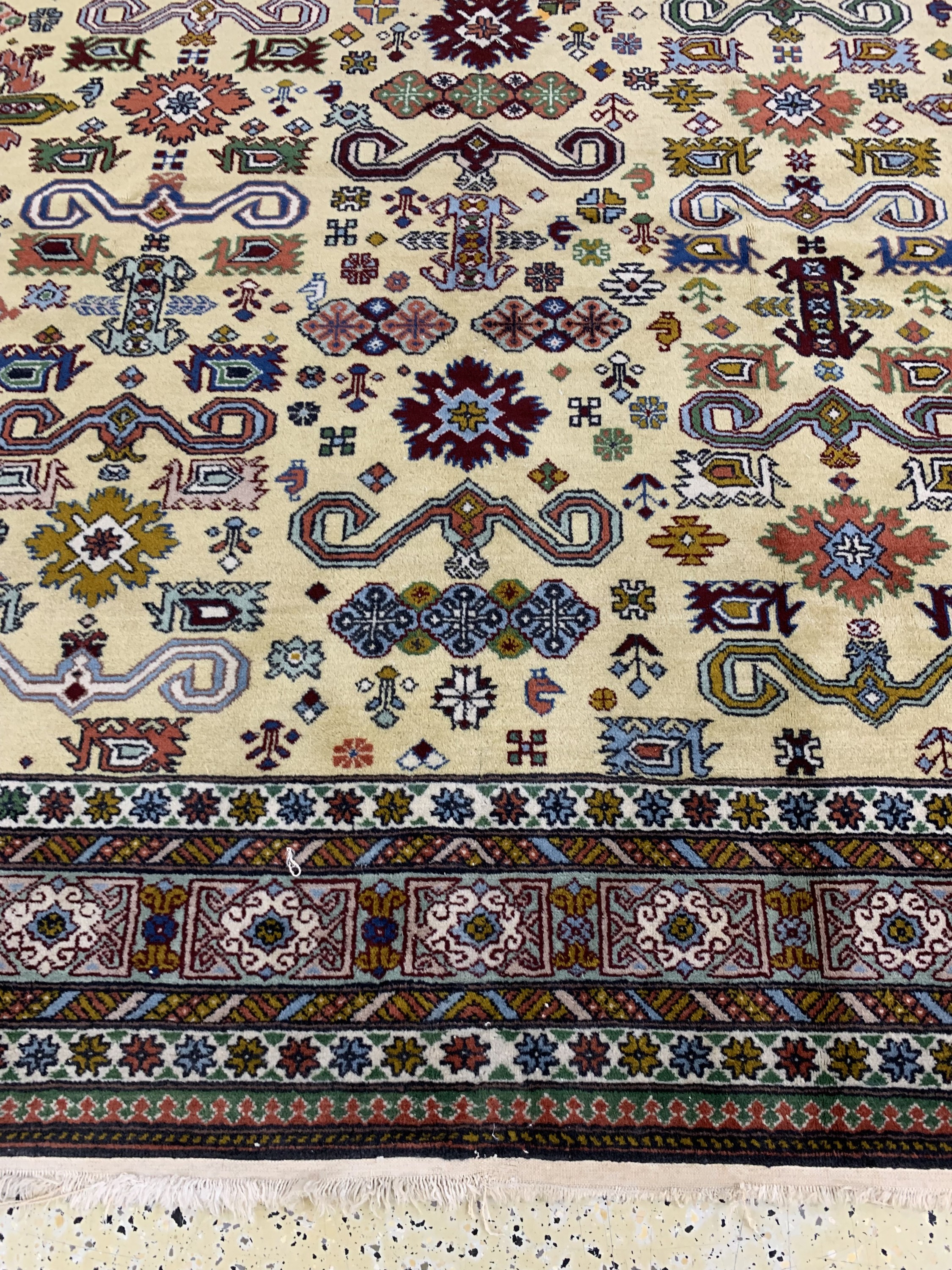 Detail f: Schirwan, Rußland, Mitte 20.Jhd, Wolle auf Baumwolle, ca. 306 x 242 cm, EHZ: 2
