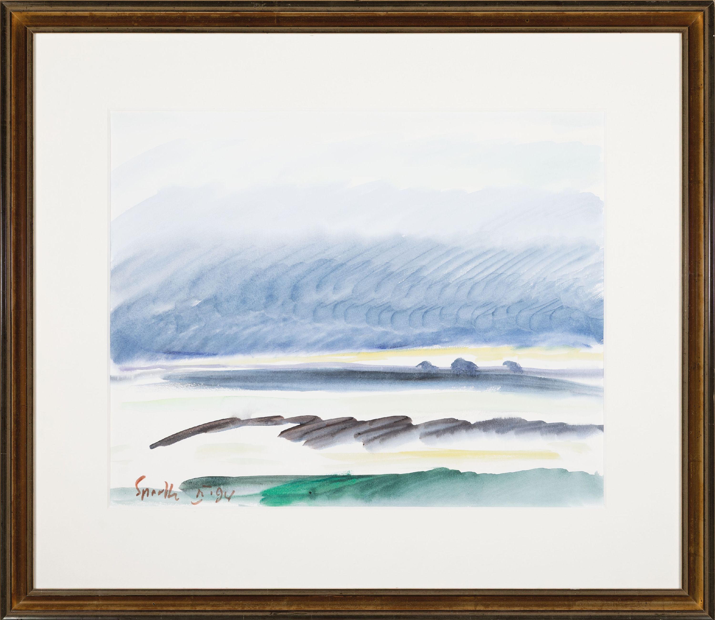 Detail k: Siegward Sprotte, 1913 Potsdam-2004 Kampen/ Sylt, See-Stimmung, Aquarell auf Papier, links unten sign. und dat. 94, ca. 40x49cm, PP, u.Gl., R. ca. ...