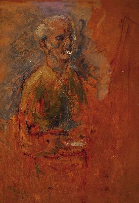Image 26958829 - Otto Hodapp, 1894 Heidelberg-1968 Ludwigshafen, Selbstporträt im Alter von 60 ...