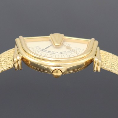 26958846c - JEAN D'EVE Sectora vergoldete Armbanduhr an GG 585/000 Band, Schweiz um 1990, ...
