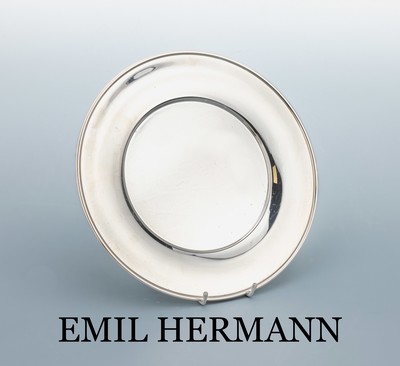Image Silber Platzteller Emil HERMANN/Waldstetten, 925er Silber, zeitlose, schlichte Form, ...