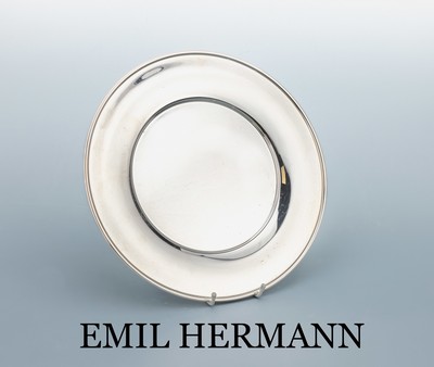 Image Silber Platzteller Emil HERMANN/Waldstetten, 925er Silber, zeitlose, schlichte Form, ...