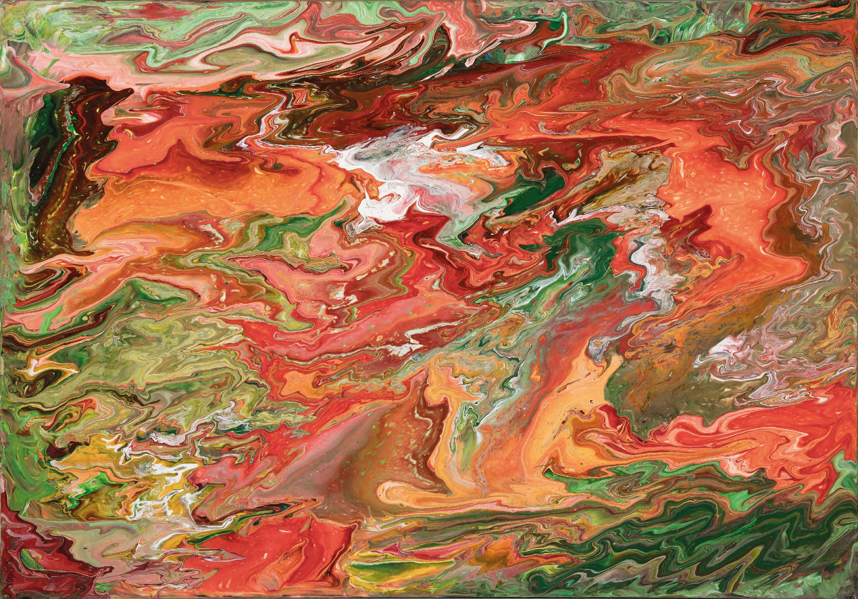 Detail k: Soroor Ashouri Fard, geb. 1988, Dance of colours, Acryl auf Lwd, rechts unten signiert, ca. 100x70cm